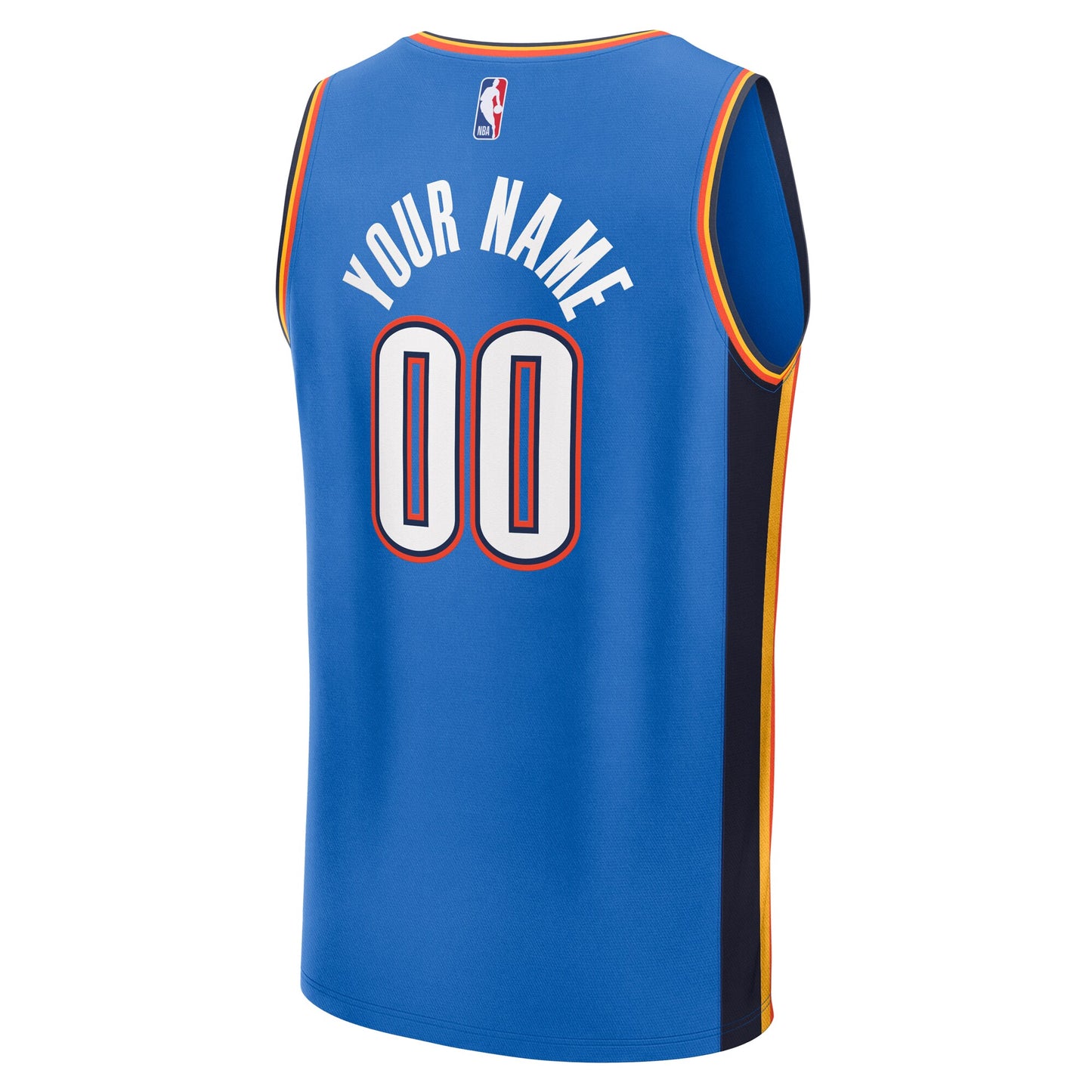 Men's Oklahoma City Thunder Fanatics Blue Fast Break Custom Jersey - Icon Edition