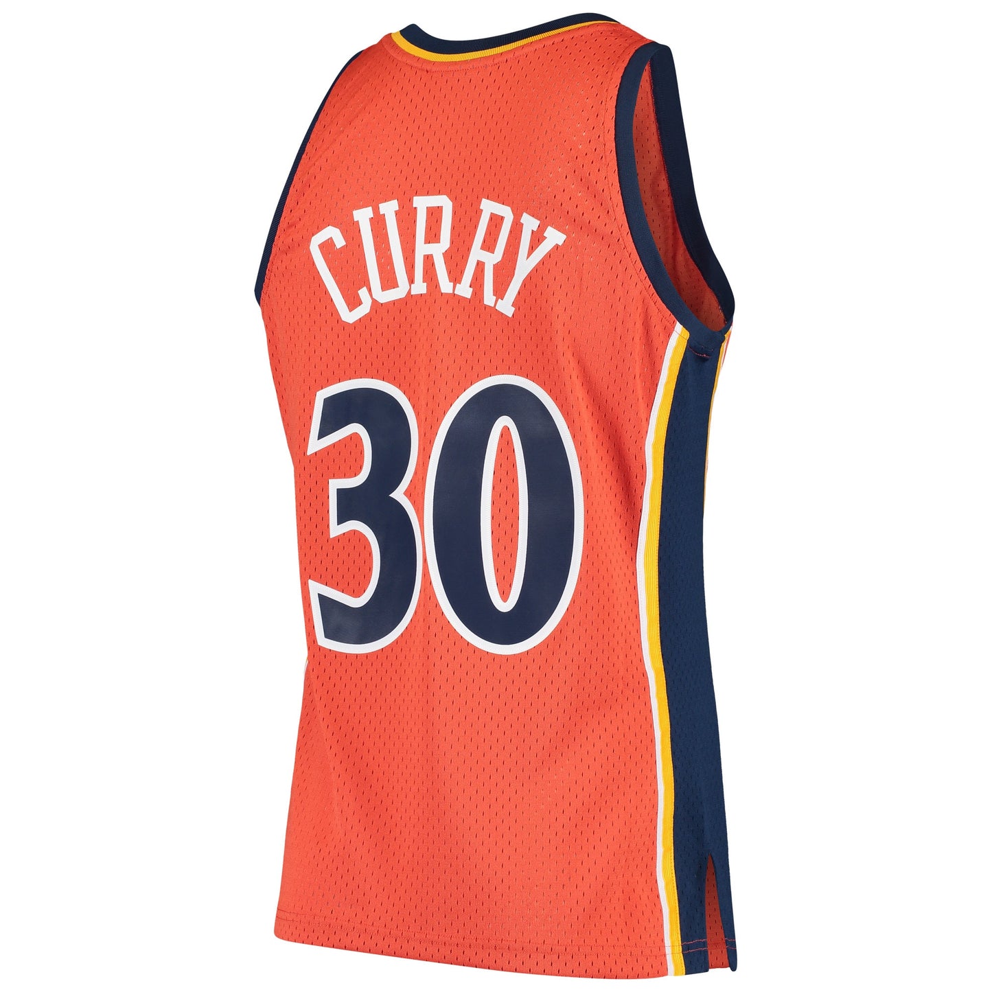 Men's Golden State Warriors Stephen Curry Mitchell & Ness Orange Hardwood Classics Swingman Jersey