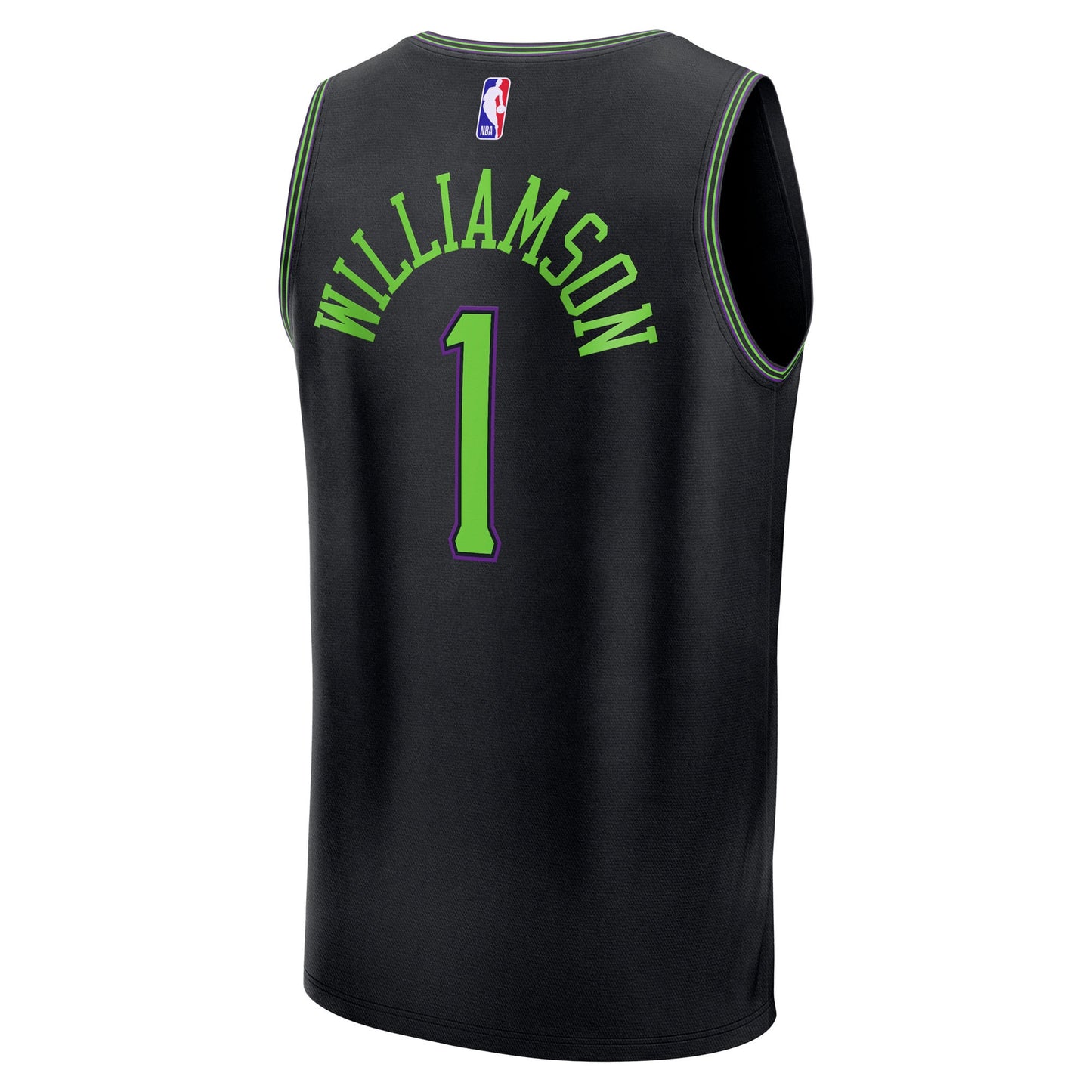 Men's New Orleans Pelicans Zion Williamson Fanatics Black 2025/26 City Edition Fast Break Jersey