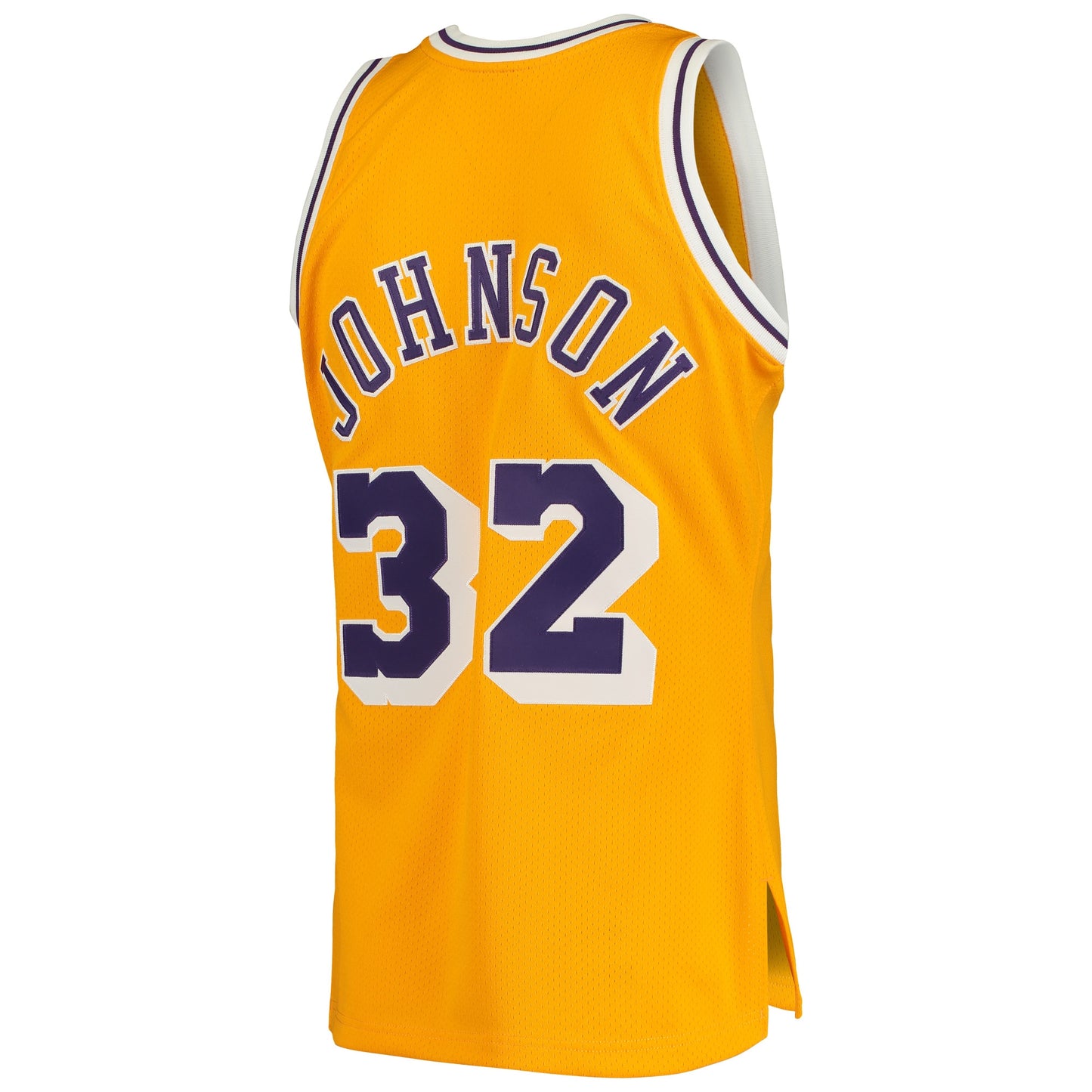 Men's Los Angeles Lakers Magic Johnson Mitchell & Ness Gold 1984/85 Hardwood Classics Authentic Jersey