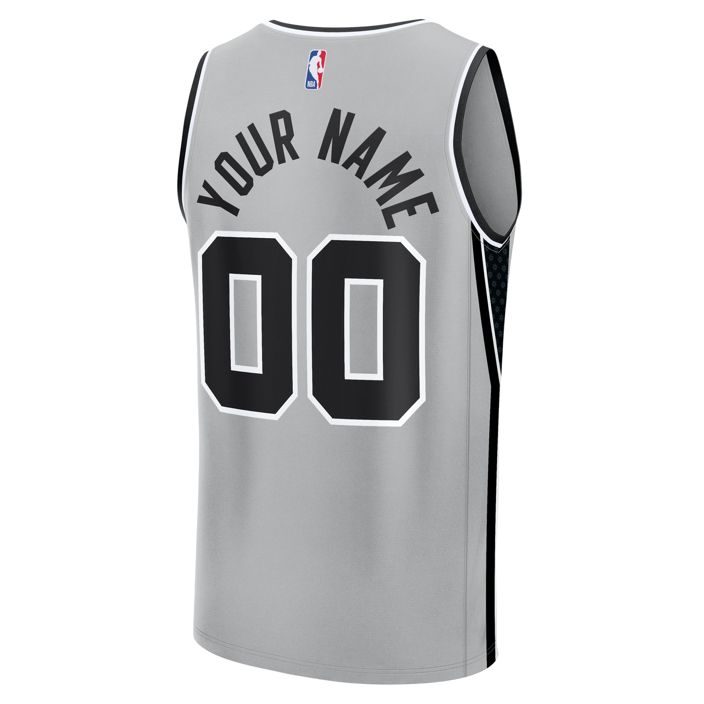 Youth San Antonio Spurs Fanatics Silver Fast Break Custom Jersey - Statement Edition