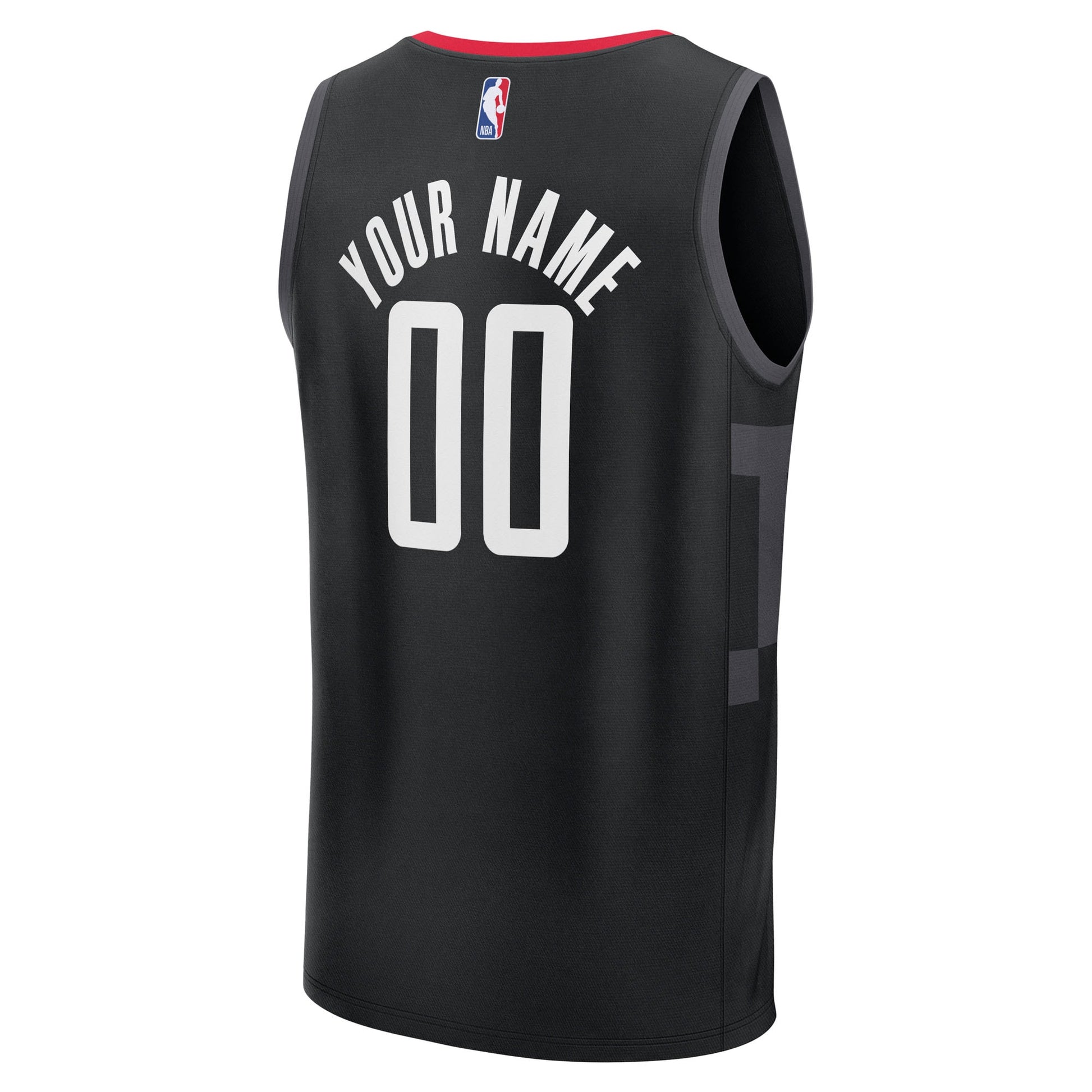 Youth Houston Rockets Fanatics Black Fast Break Custom Jersey - Statement Edition