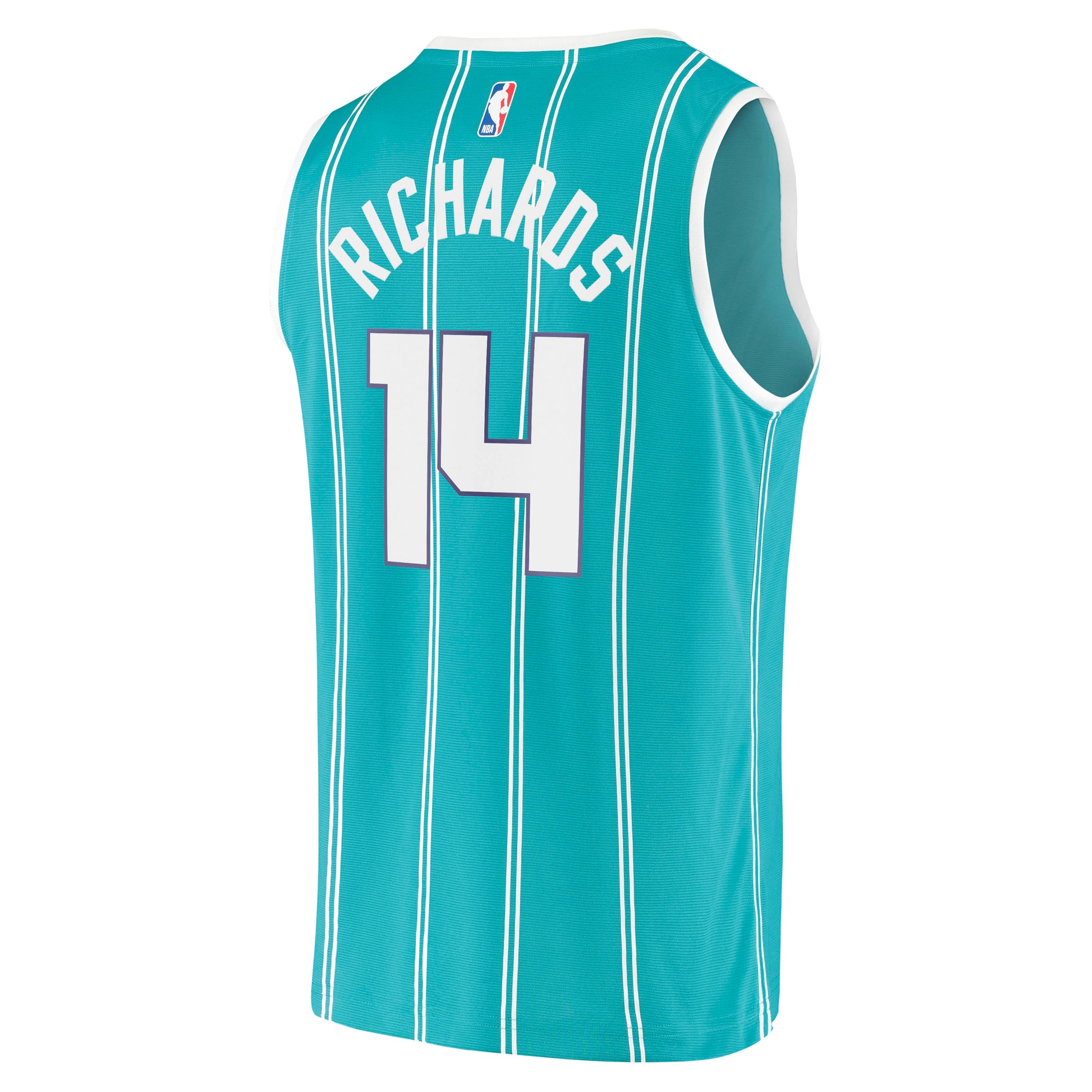 Men's Charlotte Hornets Nick Richards Fanatics Teal Fast Break Replica Jersey - Icon Edition