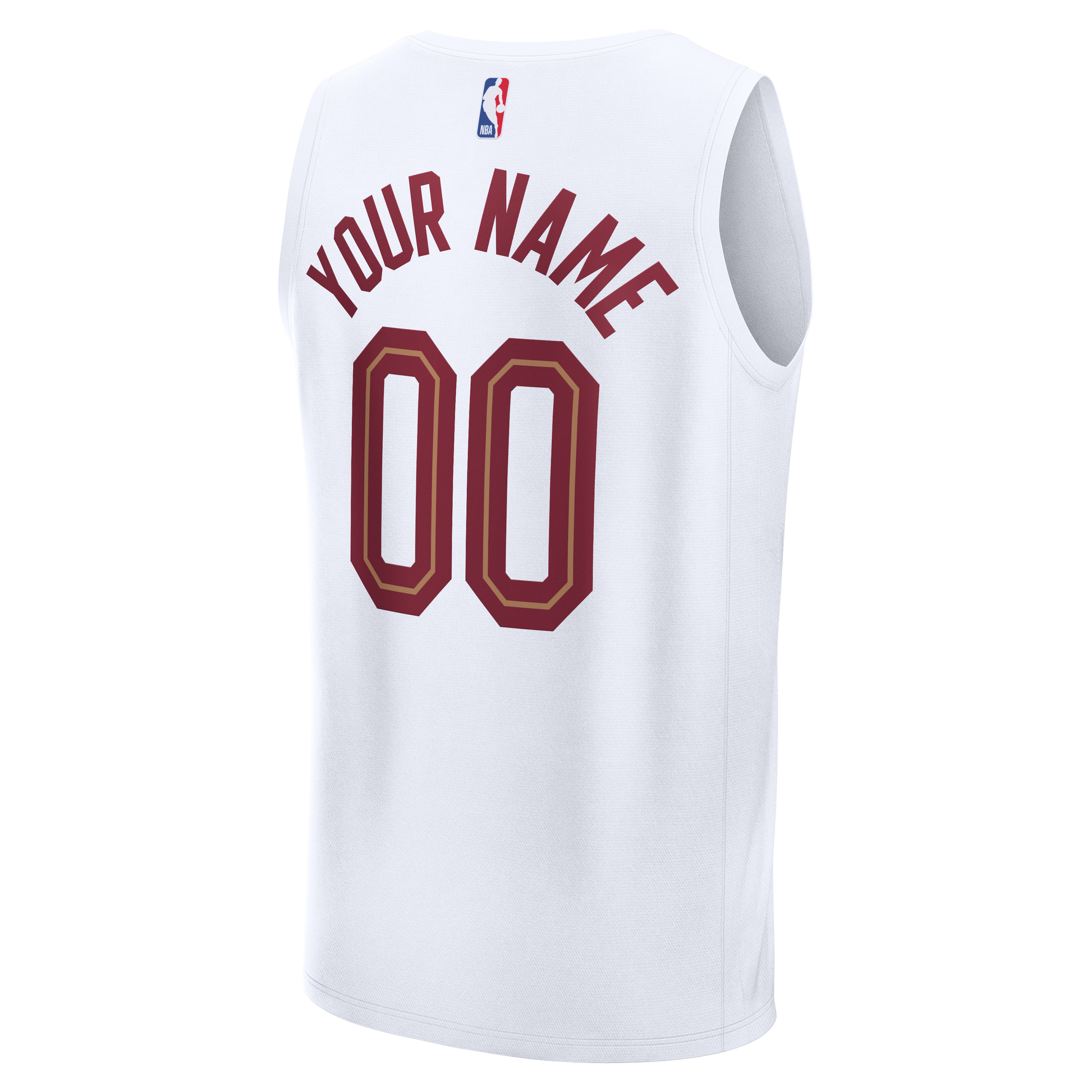 Men's Cleveland Cavaliers  Fanatics White Fast Break Custom Jersey - Icon Edition