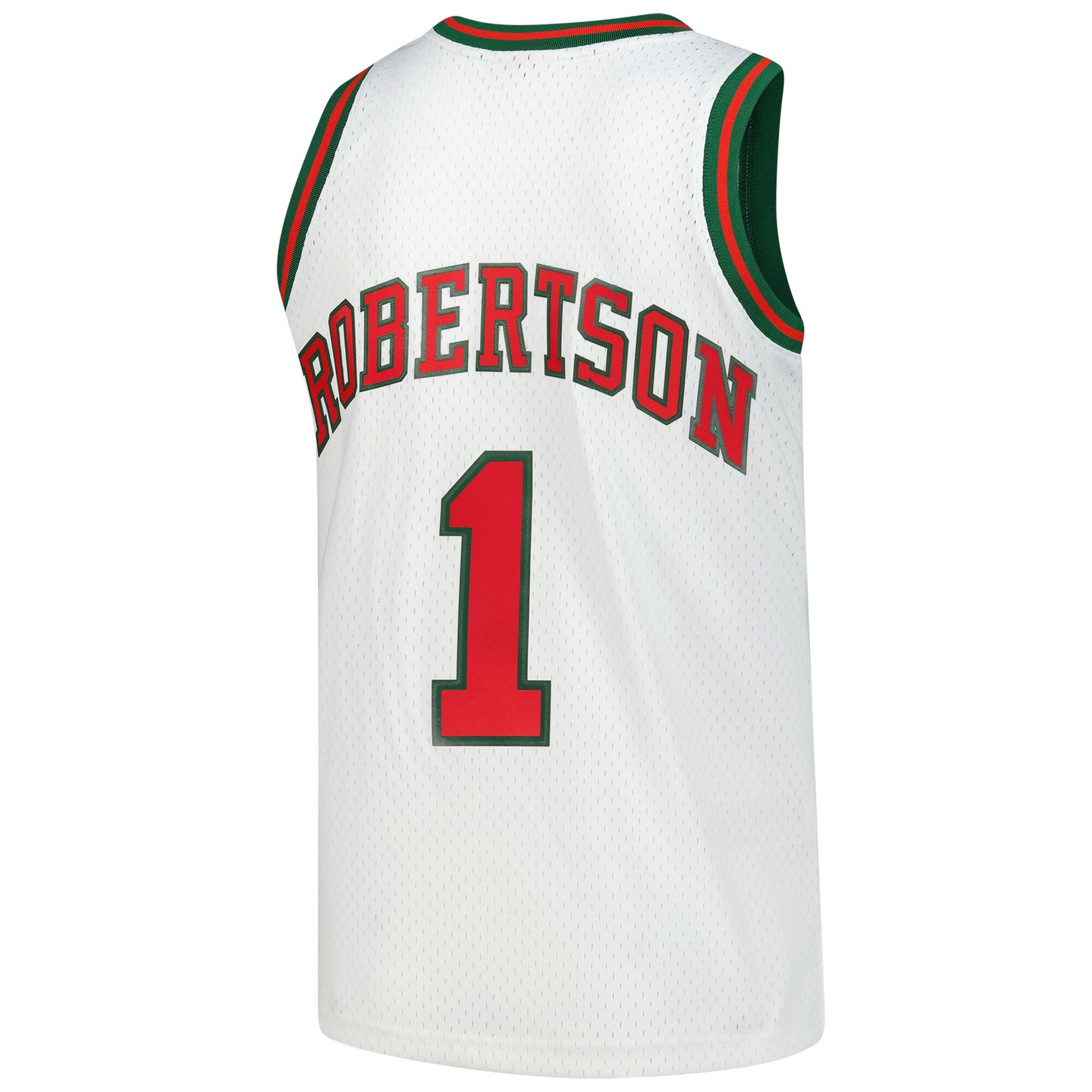 Men's Milwaukee Bucks Oscar Robertson Mitchell & Ness White Hardwood Classics Swingman Jersey