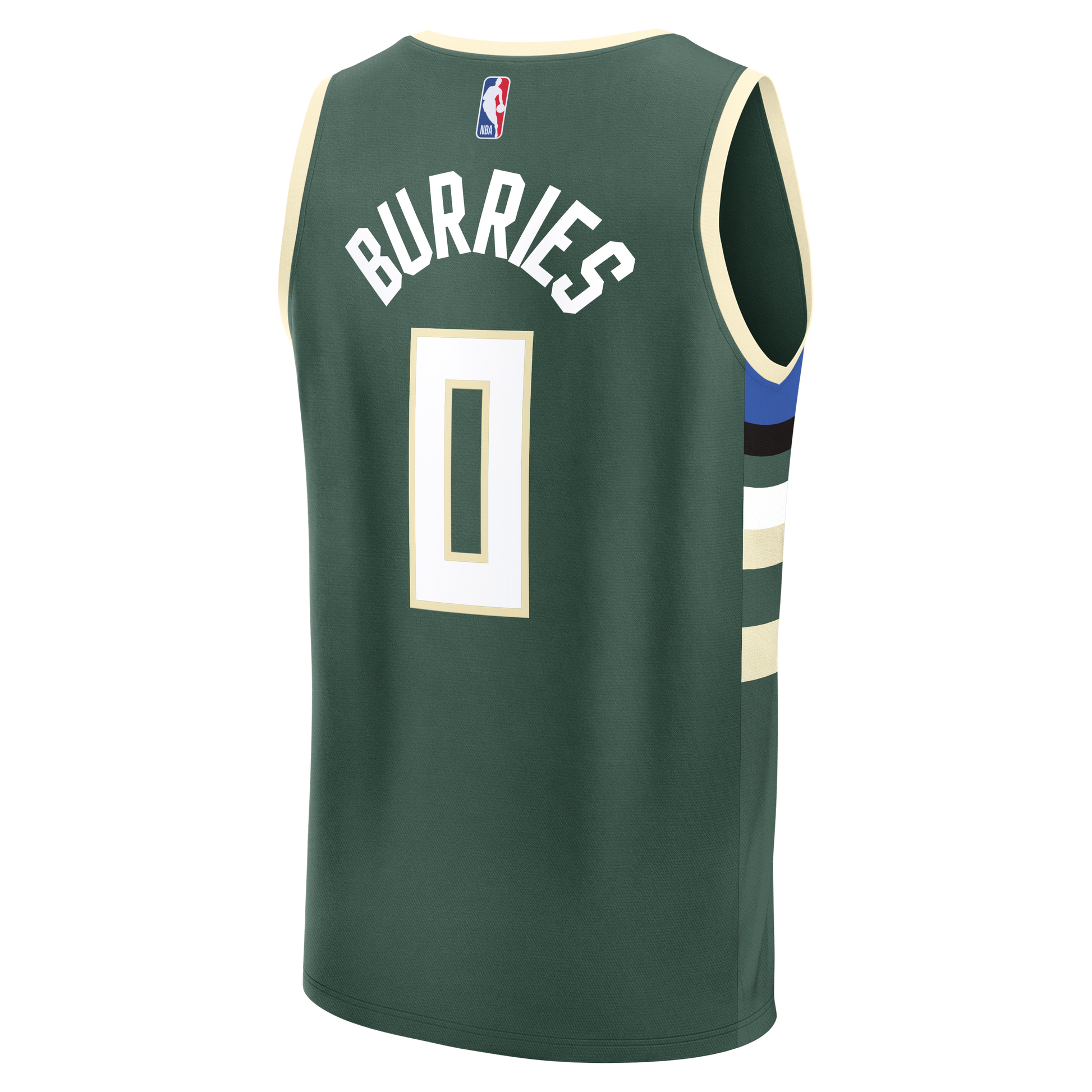 Youth Milwaukee Bucks Brayden Burries Fanatics Hunter Green Fast Break Replica Jersey - Icon Edition
