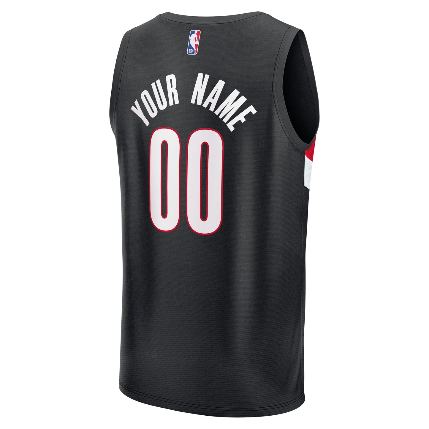 Youth Portland Trail Blazers Fanatics Black Fast Break Replica Custom Jersey - Icon Edition