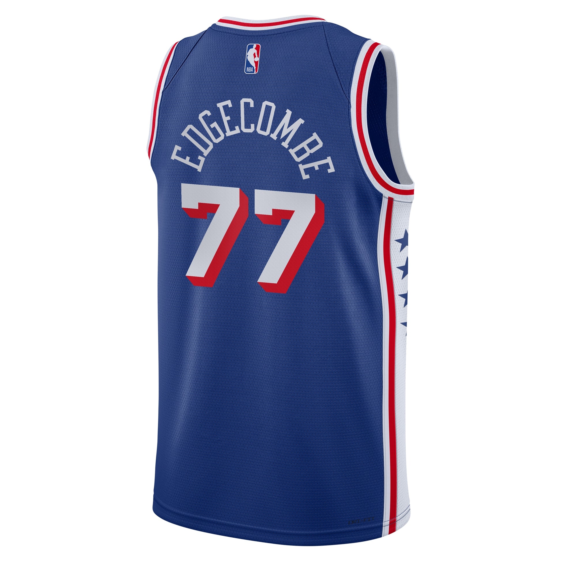 Youth Philadelphia 76ers VJ Edgecombe Nike Royal Swingman Jersey - Icon Edition