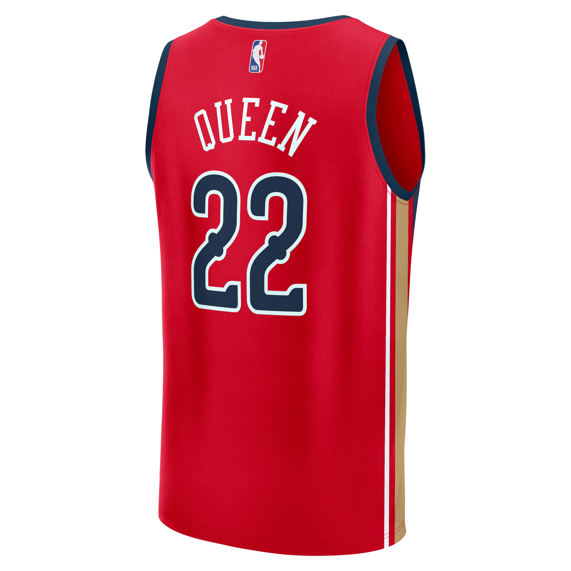 Men's New Orleans Pelicans Derik Queen Fanatics Red Fast Break Replica Player Jersey - Statement Edition