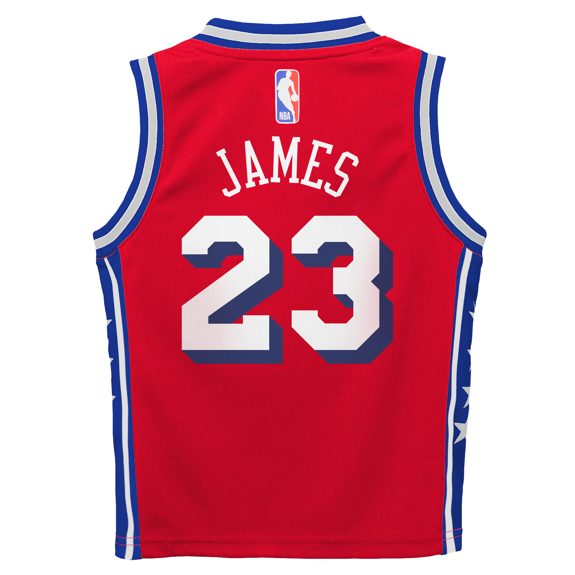 Preschool Philadelphia 76ers LeBron James Jordan Brand Red Swingman Jersey - Statement Edition