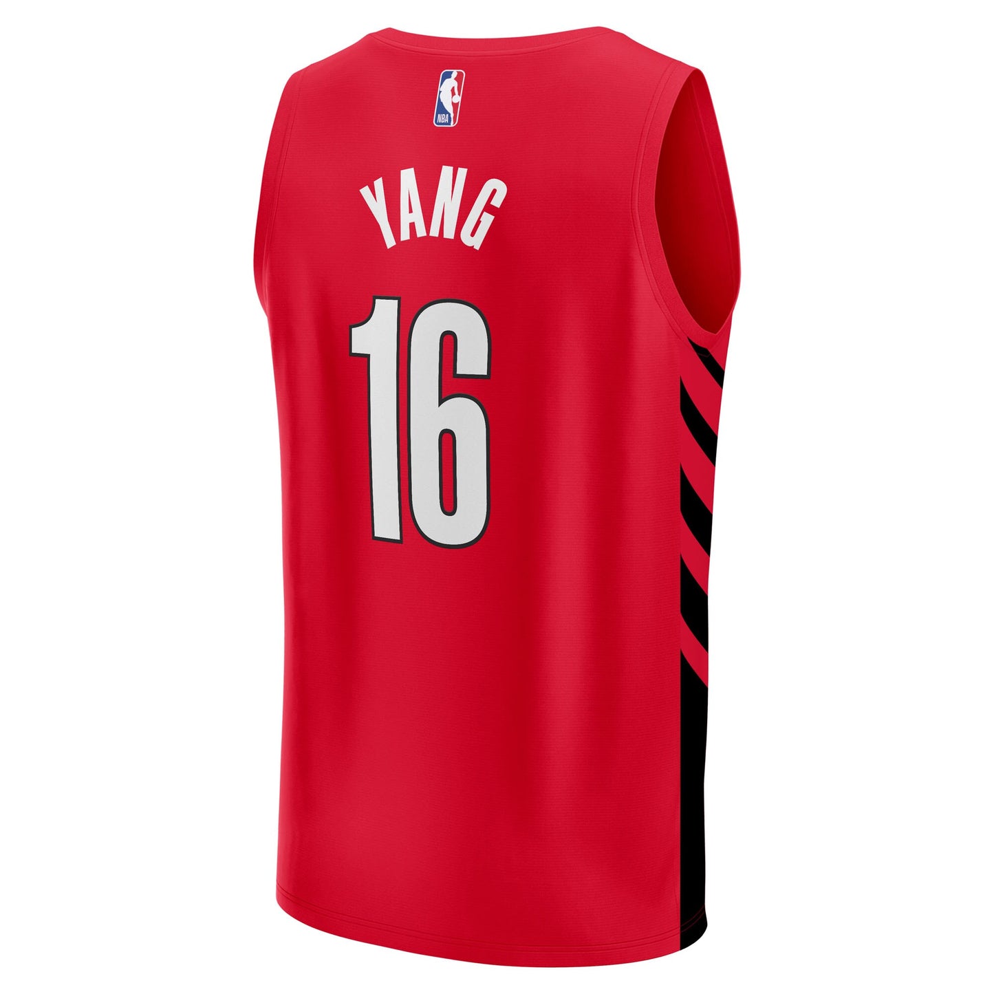 Men's Portland Trail Blazers Yang Hansen Fanatics Red Fast Break Replica Jersey - Statement Edition