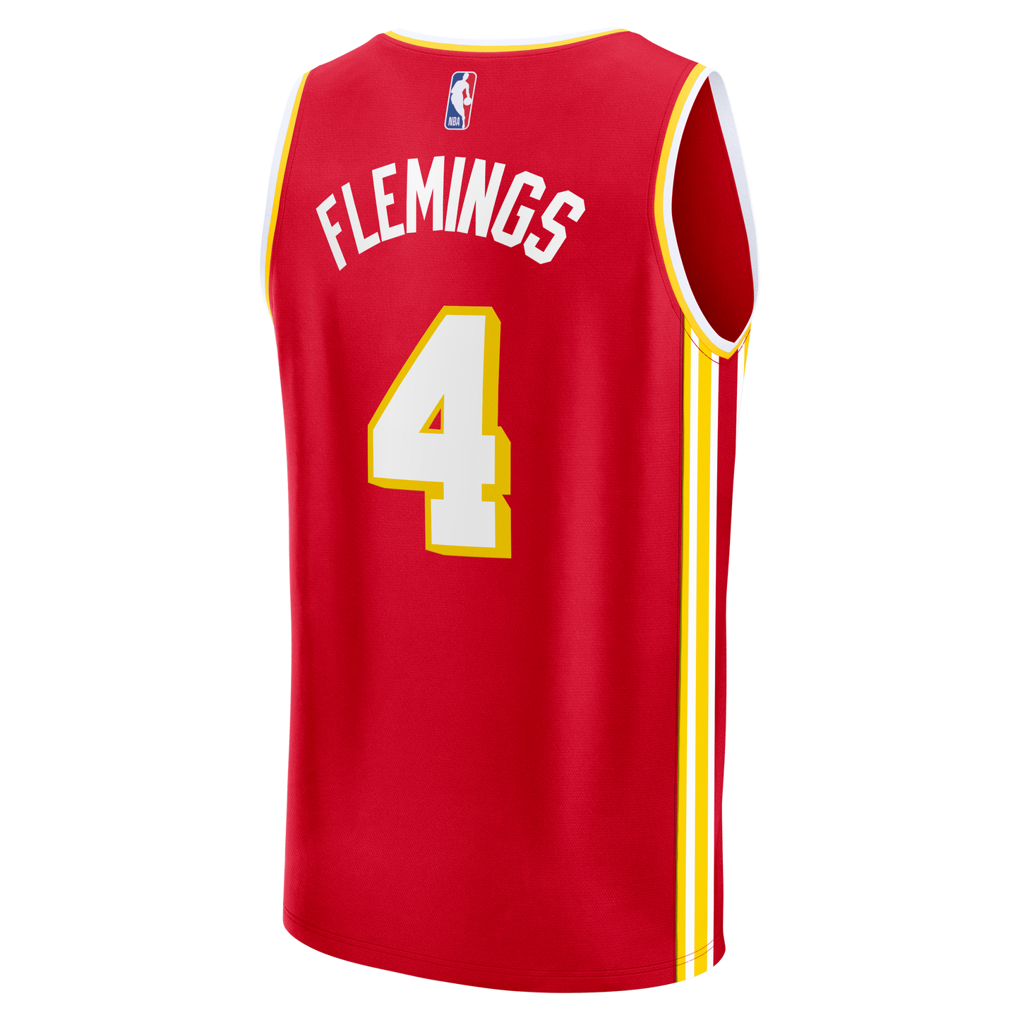 Men's Atlanta Hawks Kingston Flemings Fanatics Red 2026 NBA Draft First Round Pick Fast Break Jersey - Icon Edition