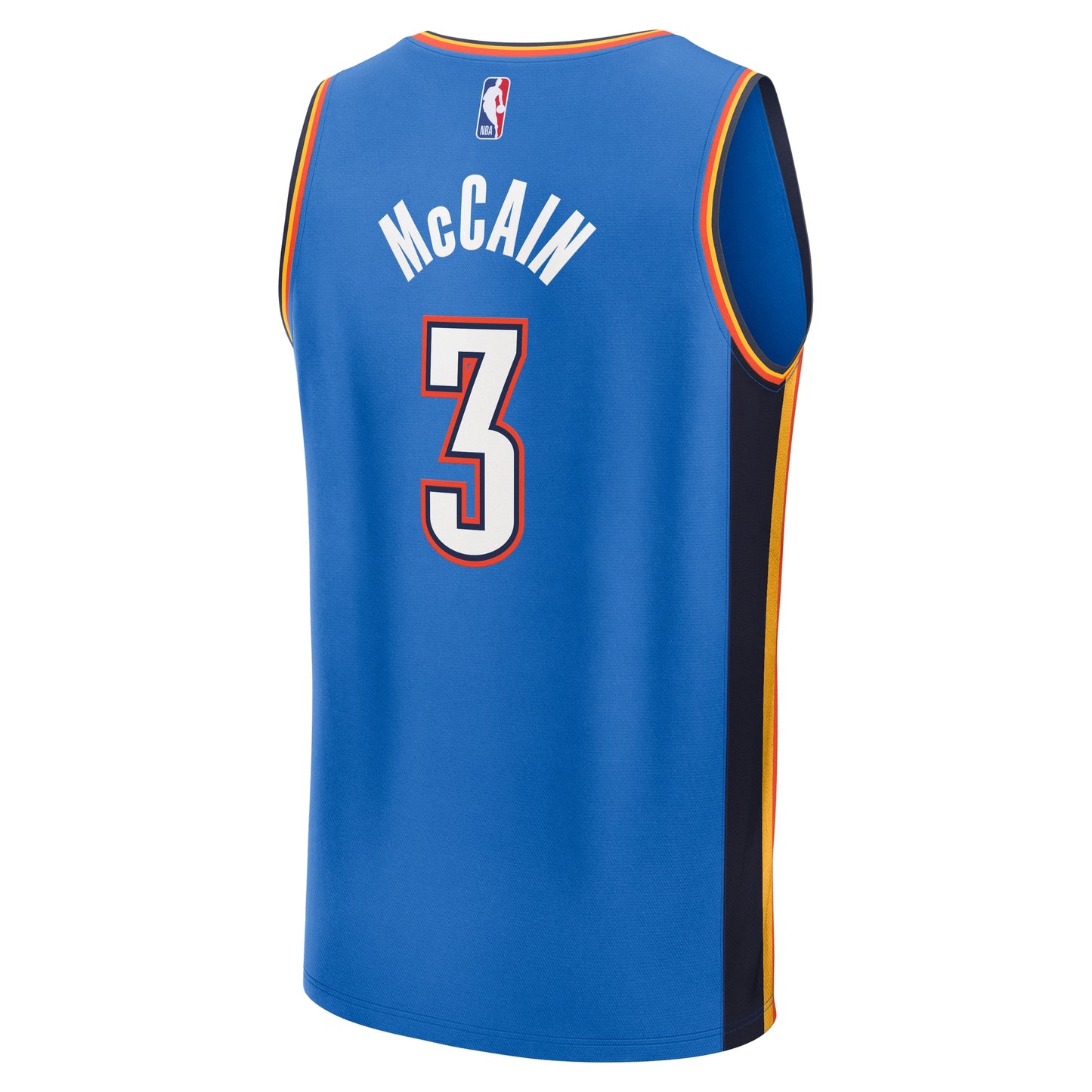Men's Oklahoma City Thunder Jared McCain Fanatics Blue Fast Break Jersey - Icon Edition