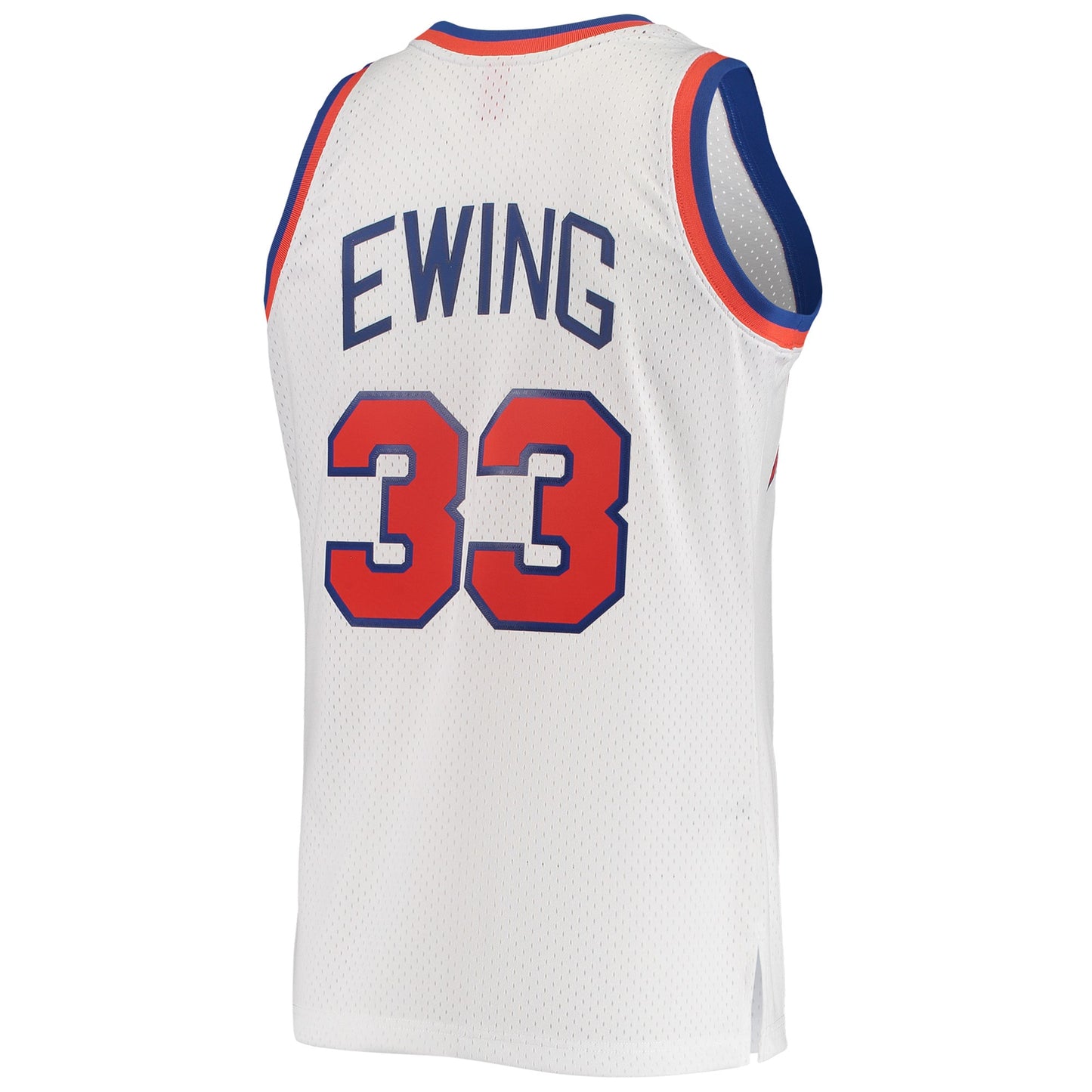 Men's New York Knicks Patrick Ewing Mitchell & Ness White 1985/86 Hardwood Classics Swingman Jersey