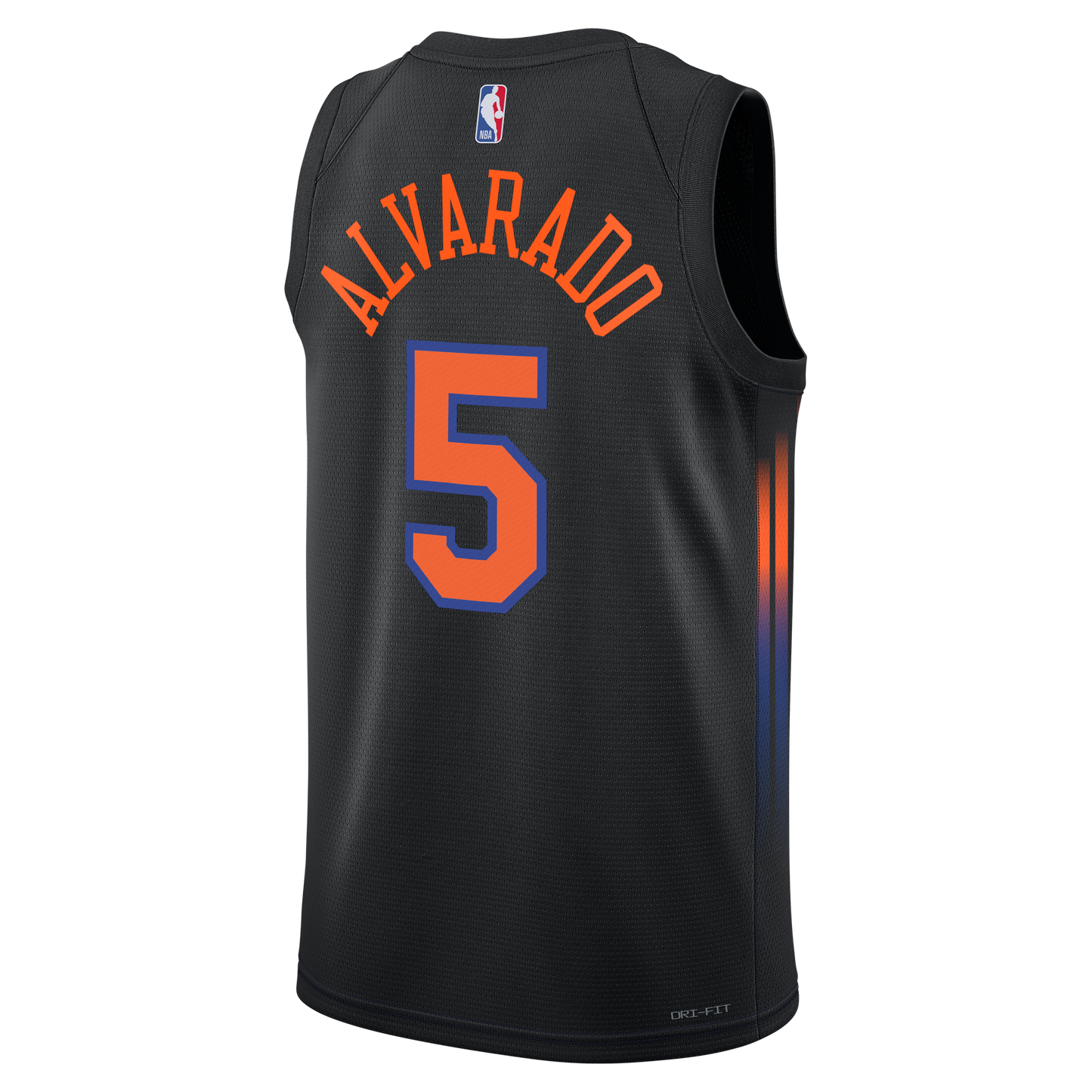 Unisex New York Knicks José Alvarado Jordan Brand Black Swingman Jersey - Statement Edition