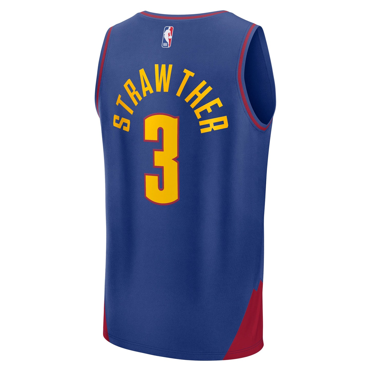 Men's Denver Nuggets Julian Strawther Fanatics Blue Fast Break Replica Player Jersey - Statement Edition