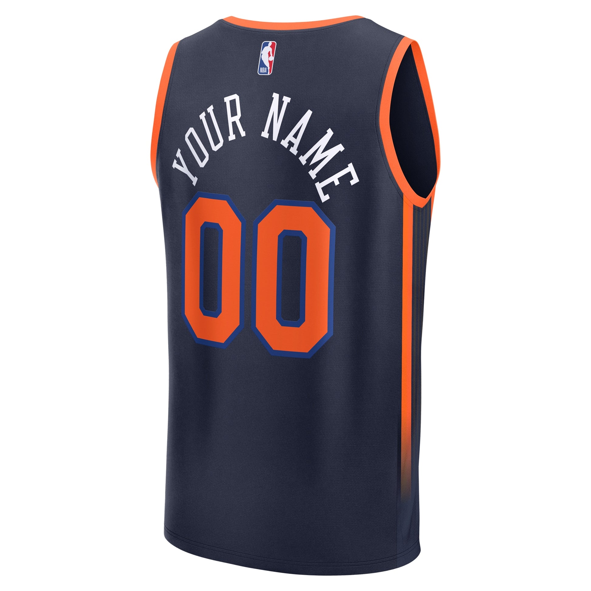 Men's New York Knicks Fanatics Navy Fast Break Custom Jersey - Statement Edition