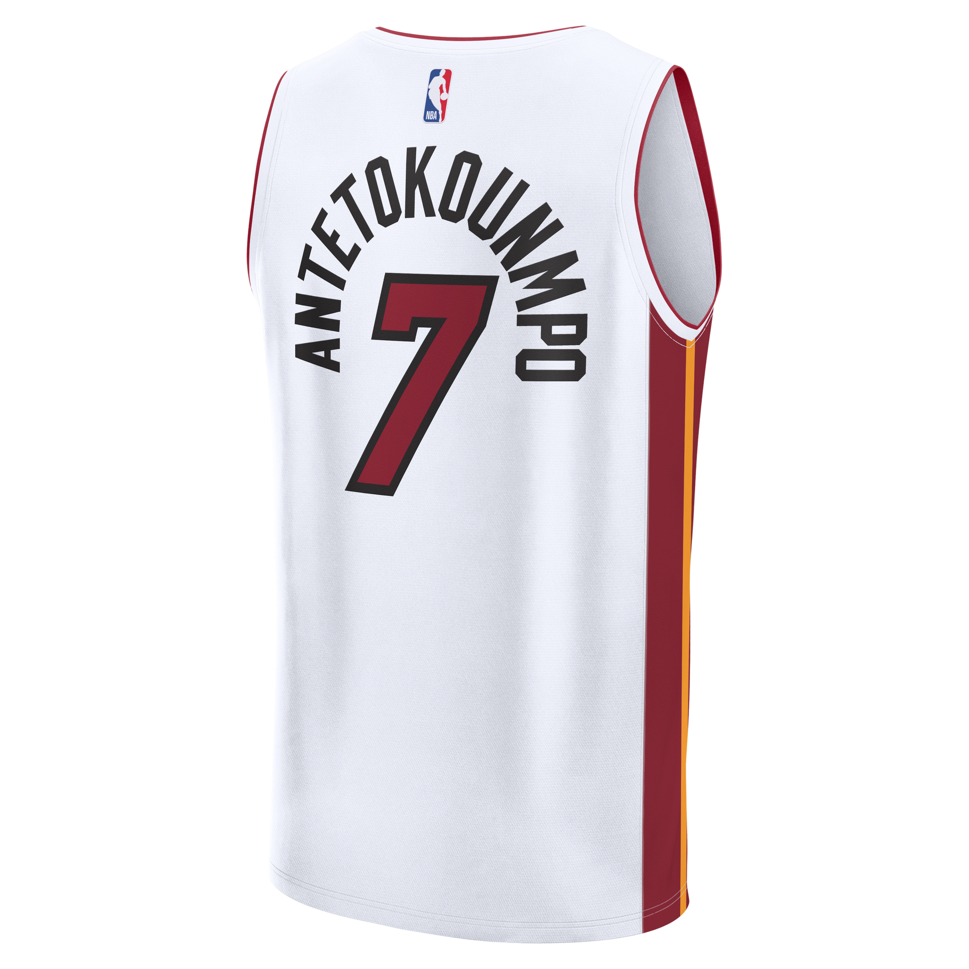 Youth Miami Heat Giannis Antetokounmpo Fanatics White Fast Break Replica Jersey - Association Edition