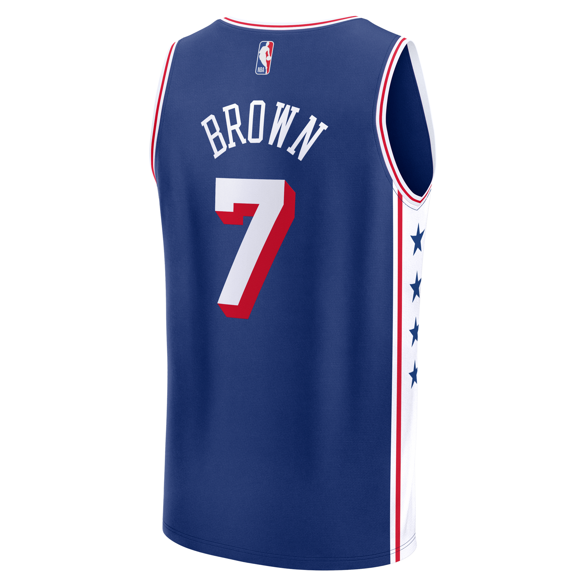 Men's Philadelphia 76ers Jaylen Brown Fanatics Royal Fast Break Jersey - Icon Edition