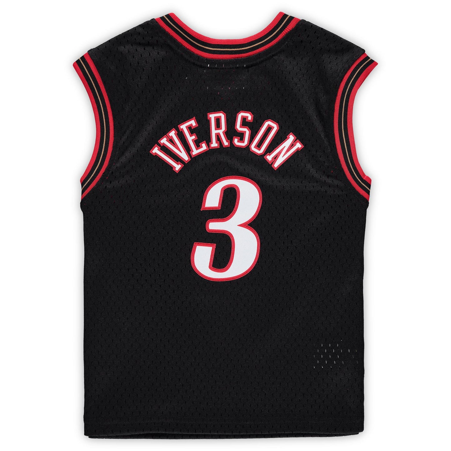 Preschool Philadelphia 76ers Allen Iverson Mitchell & Ness Black 2000-2001 Hardwood Classics Throwback Team Jersey