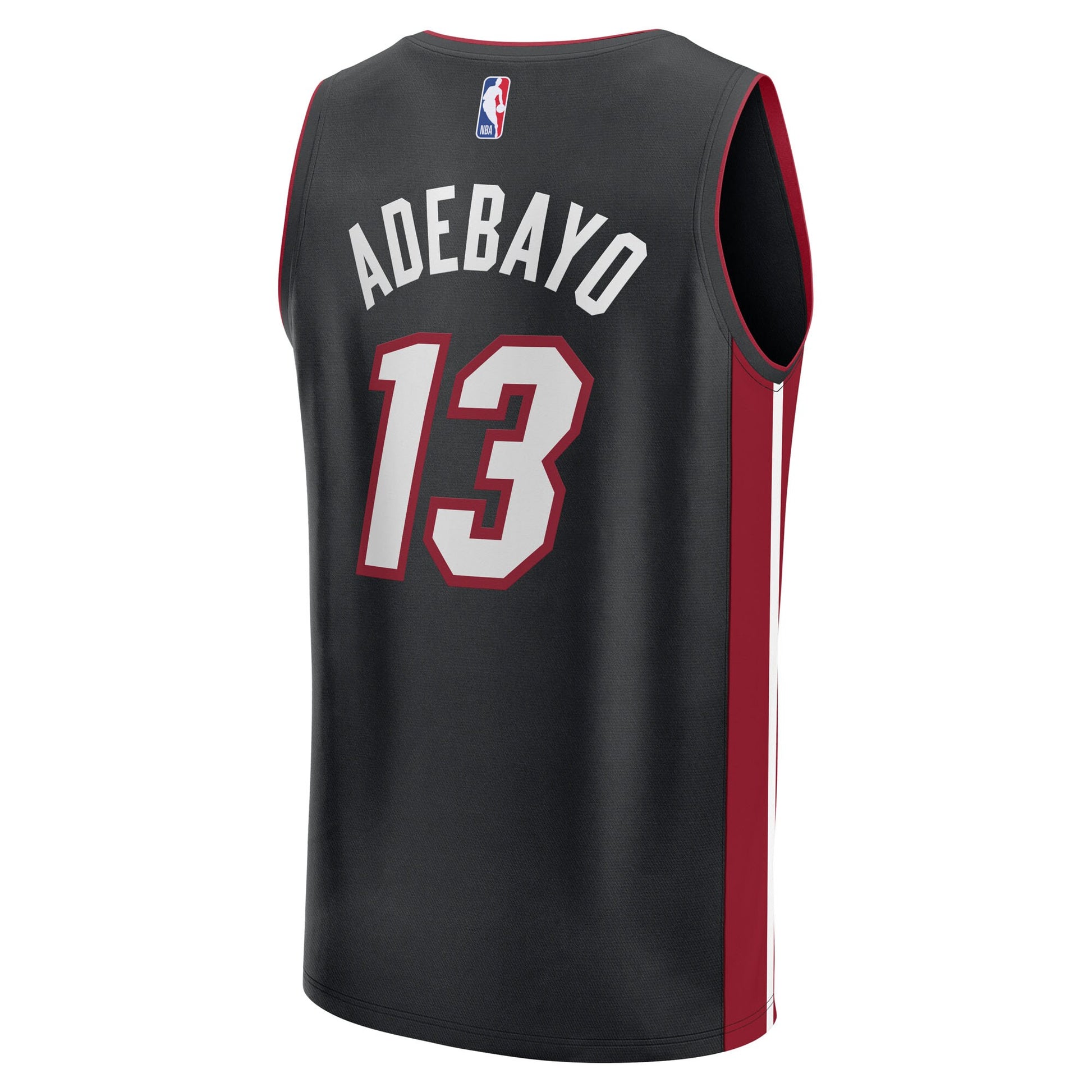 Youth Miami Heat Bam Adebayo Fanatics Black Fast Break Replica Player Jersey - Icon Edition