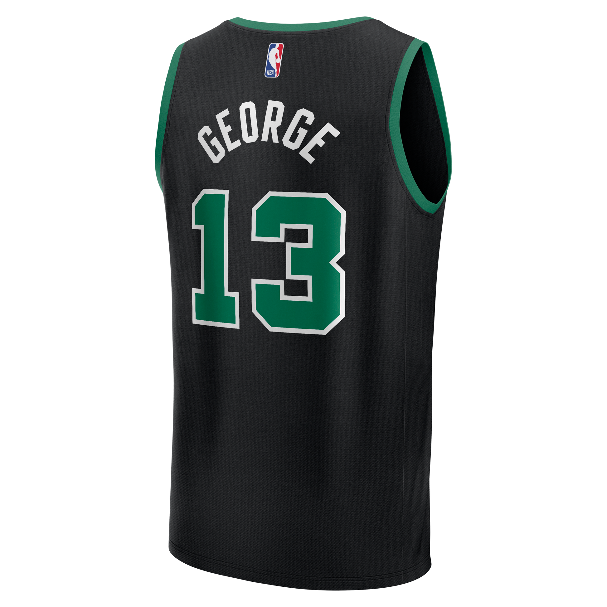 Men's Boston Celtics Paul George Fanatics Black Fast Break Replica Jersey - Statement Edition