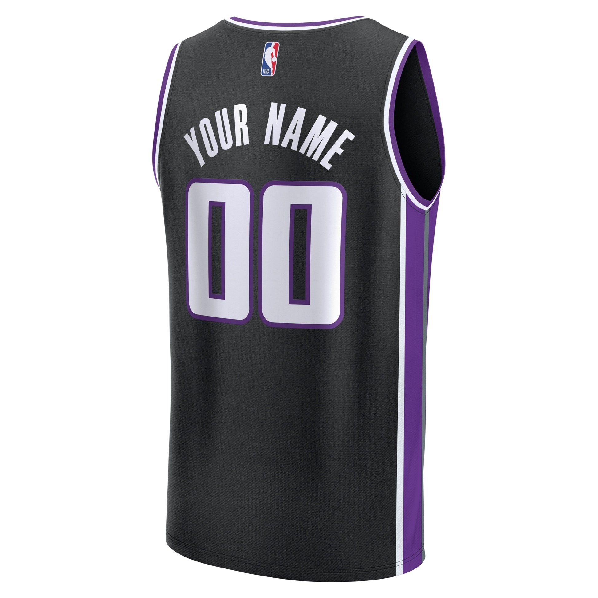 Men's Sacramento Kings Fanatics Black Fast Break Custom Jersey - Icon Edition