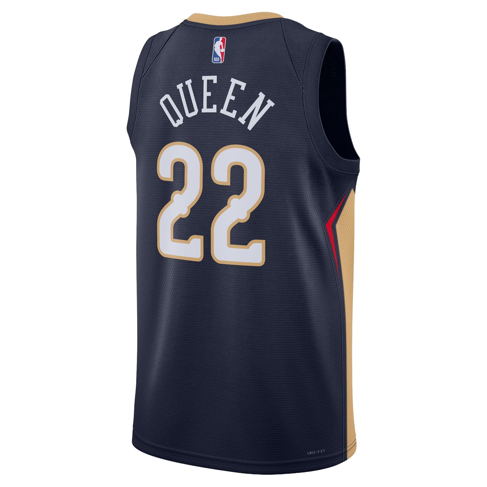 Unisex New Orleans Pelicans Derik Queen Nike Navy Swingman Jersey - Icon Edition