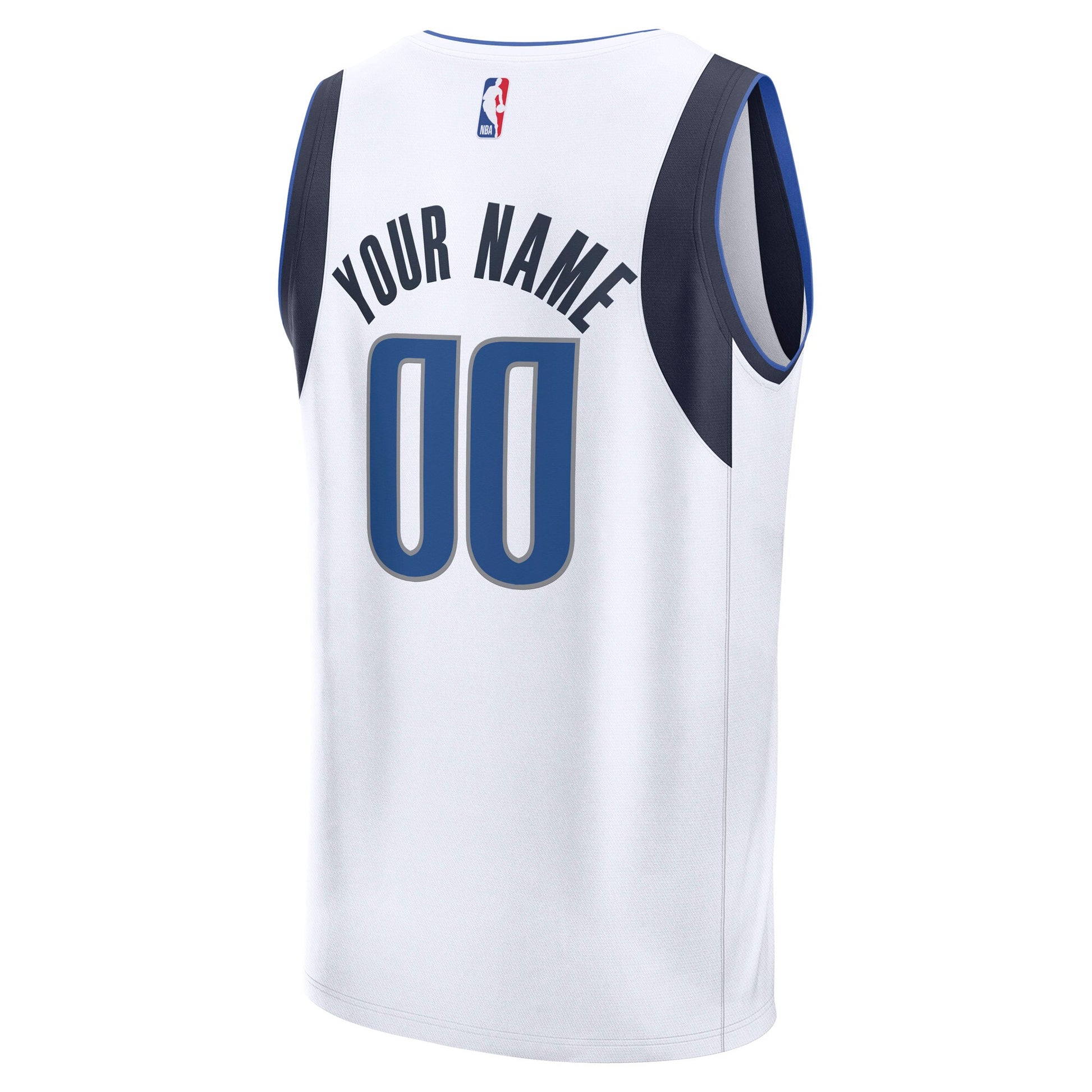 Men's Dallas Mavericks  Fanatics White Fast Break Custom Jersey - Association Edition