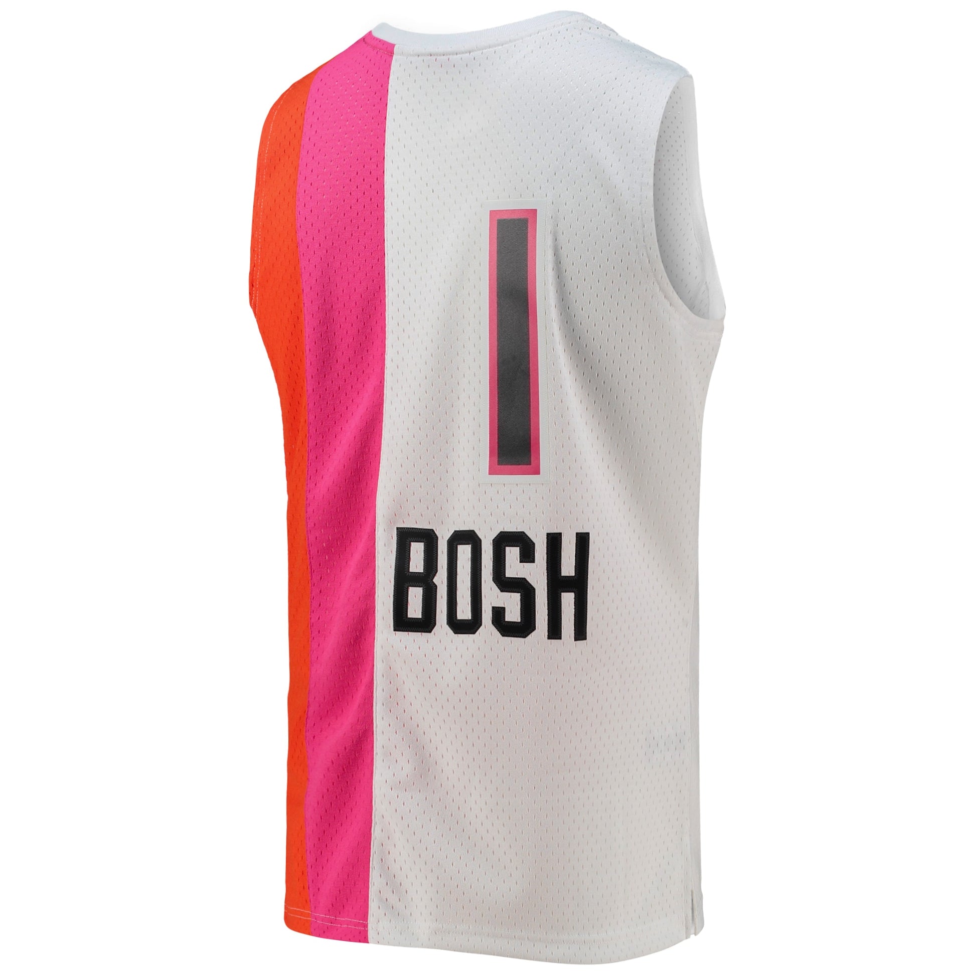 Men's Miami Heat Chris Bosh Mitchell & Ness White 2011/12 Hardwood Classics Swingman Jersey