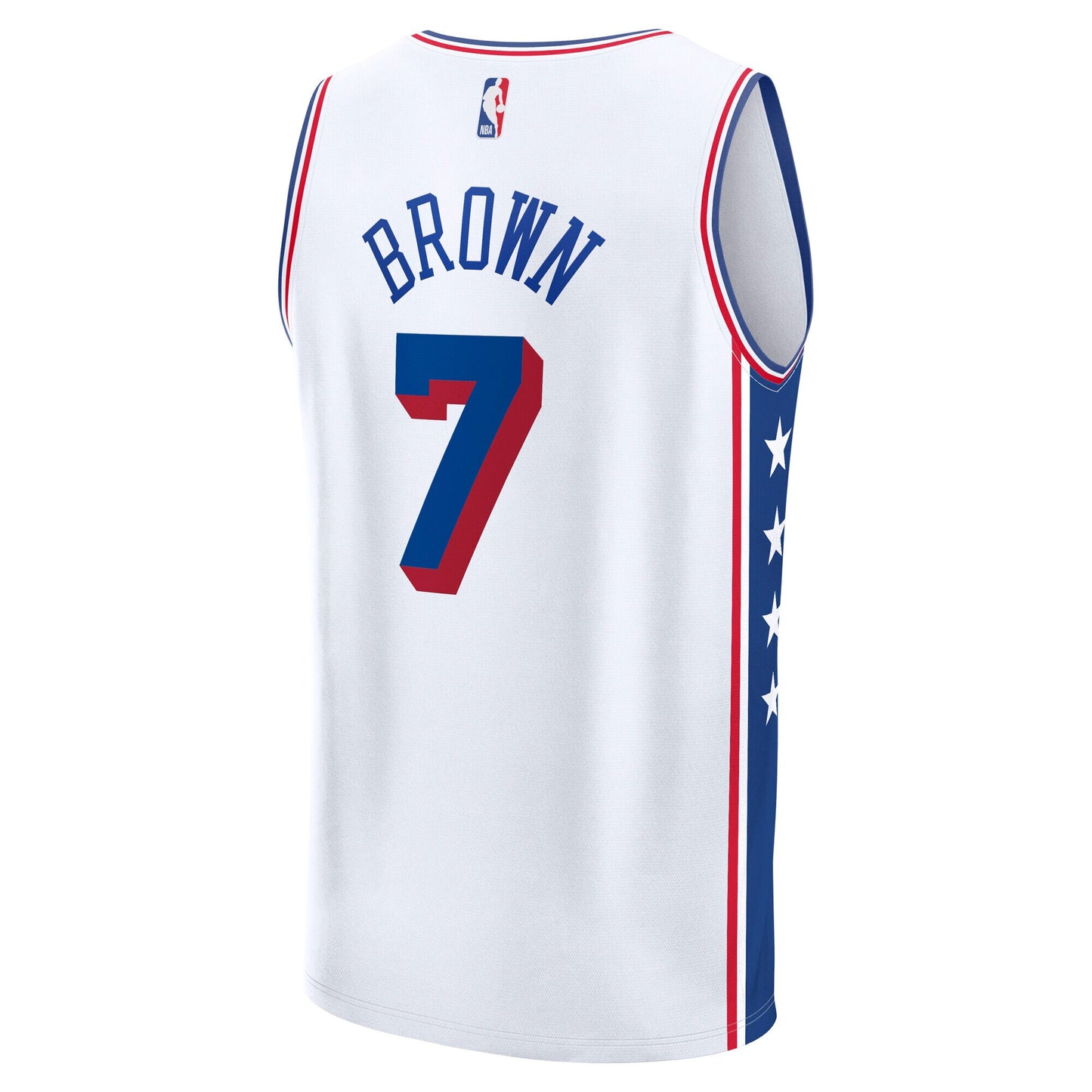 Youth Philadelphia 76ers Jaylen Brown Fanatics White Fast Break Replica Jersey - Association Edition