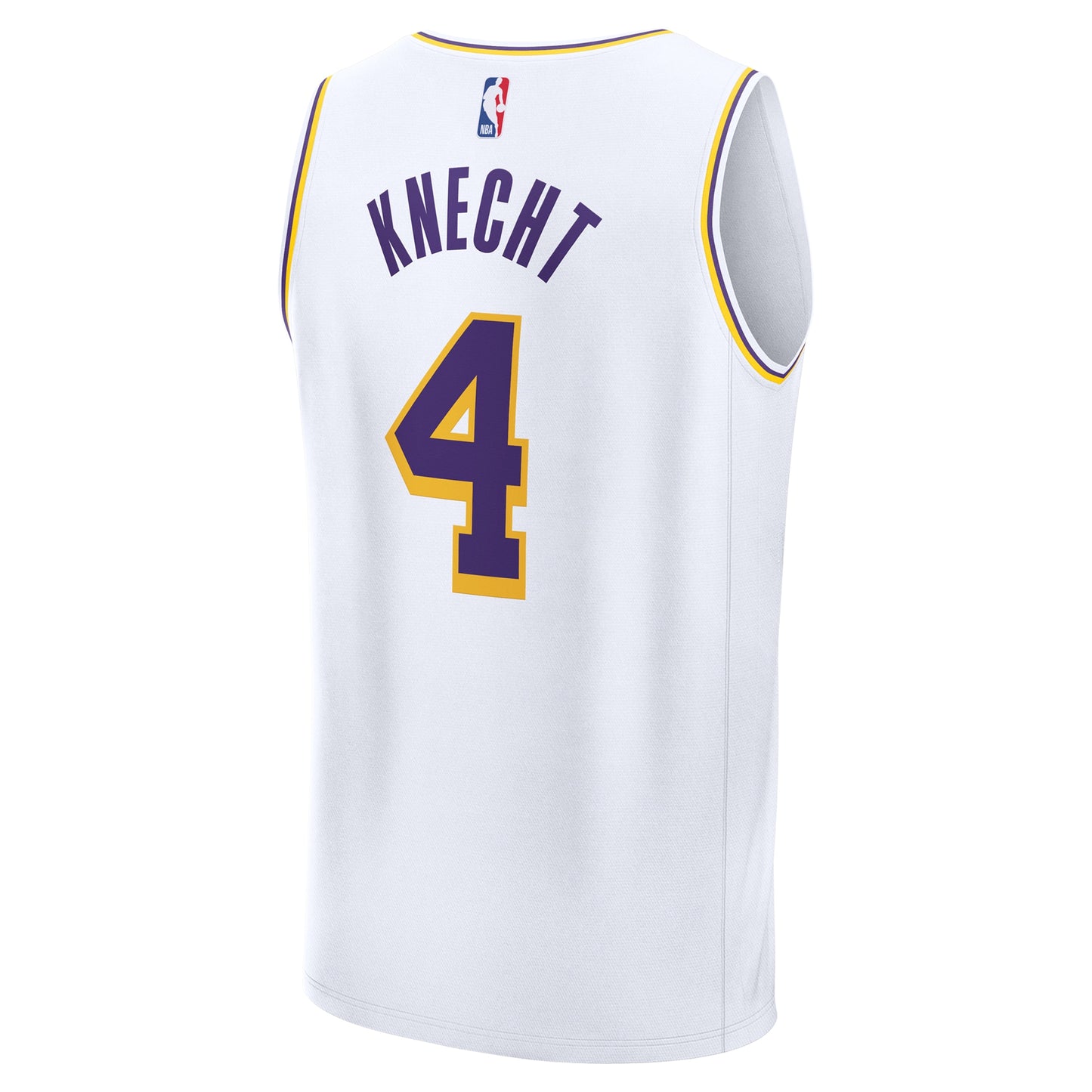 Men's Los Angeles Lakers Dalton Knecht Fanatics White Fast Break Replica Player Jersey - Association Edition