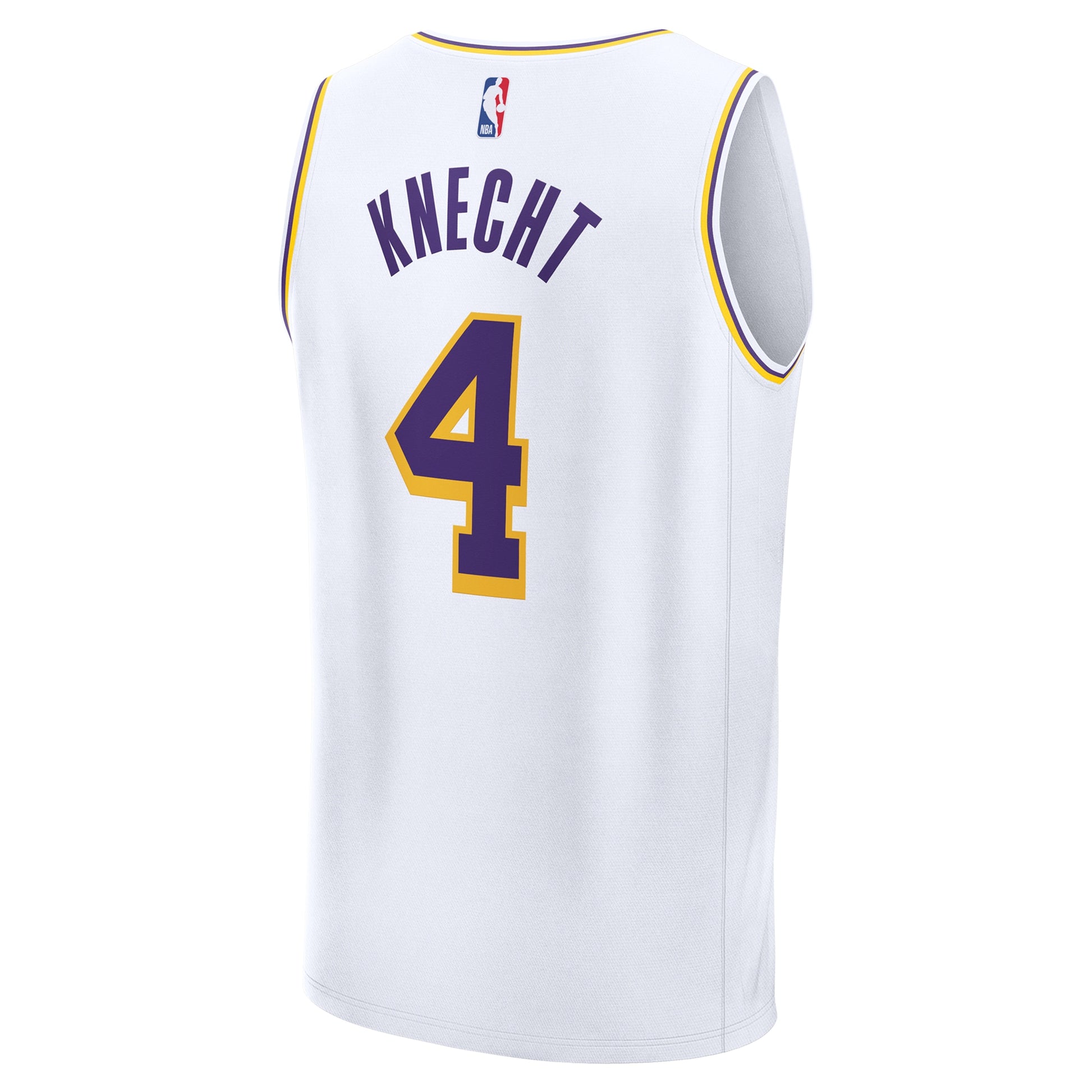 Men's Los Angeles Lakers Dalton Knecht Fanatics White Fast Break Replica Player Jersey - Association Edition