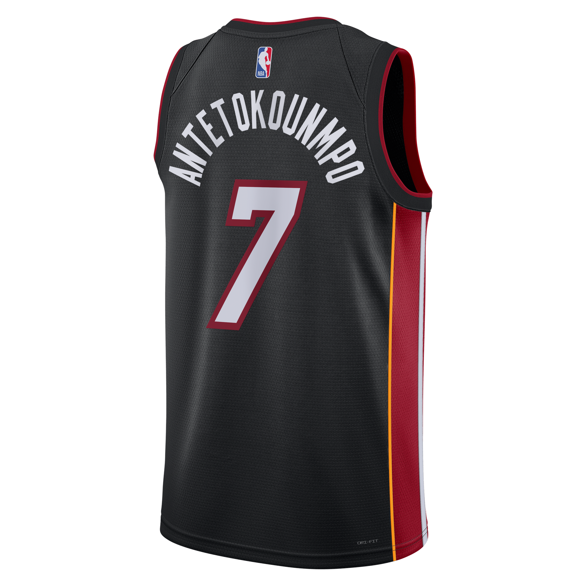 Youth Miami Heat Giannis Antetokounmpo Nike Black Swingman Jersey - Icon Edition
