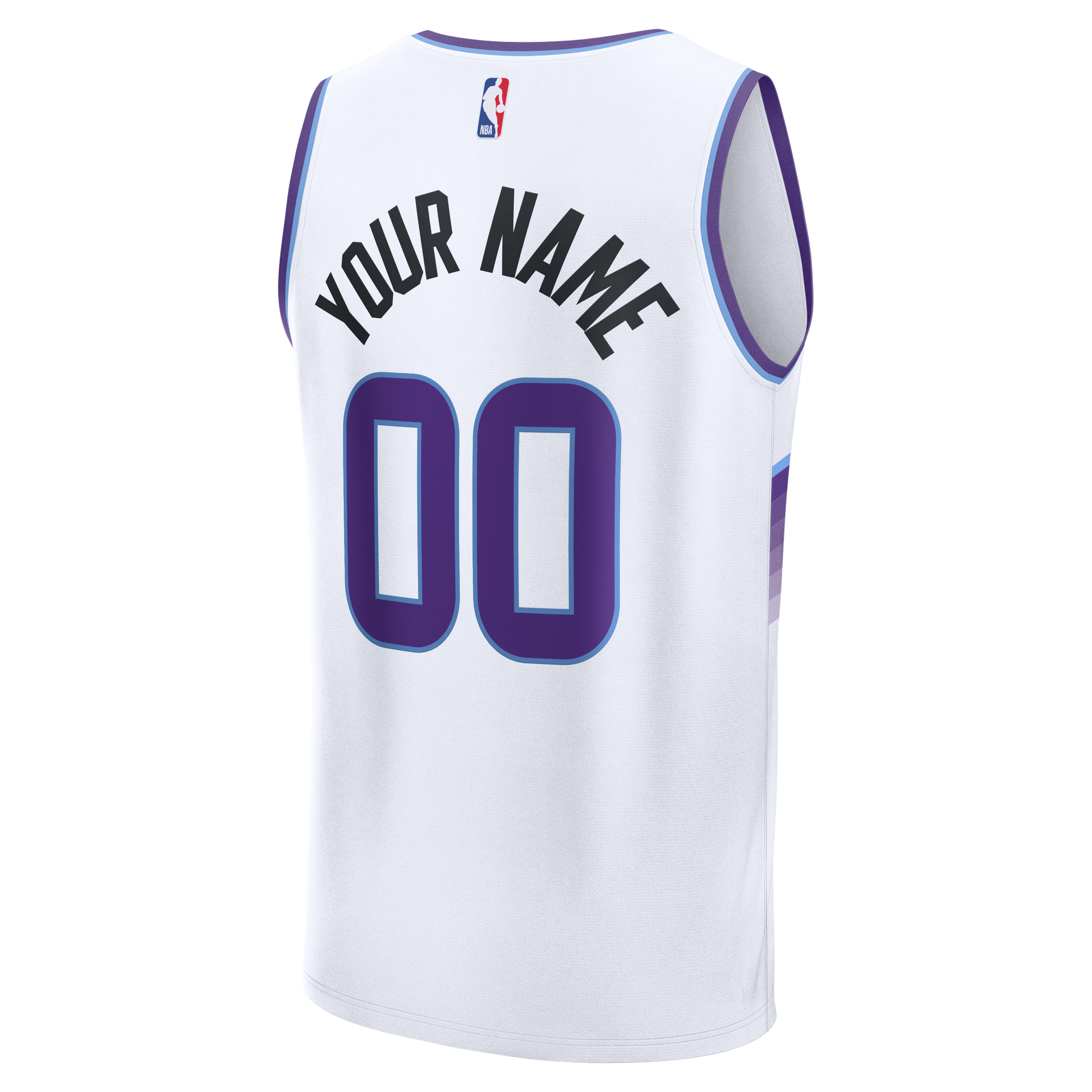 Youth Utah Jazz Fanatics White Fast Break Replica Custom Jersey - Association Edition