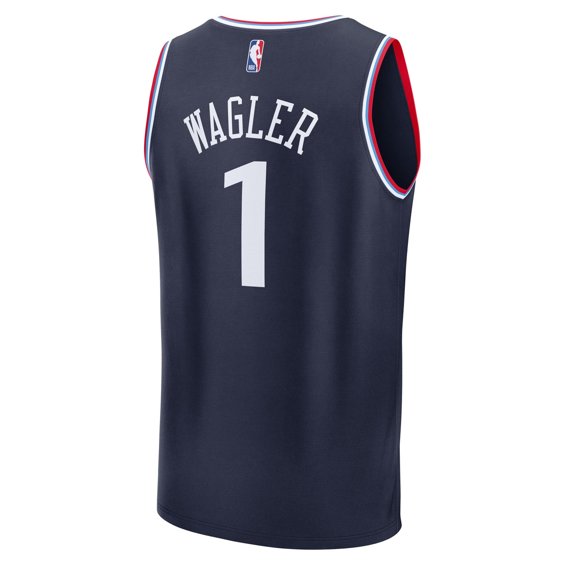 Youth LA Clippers Keaton Wagler Fanatics Navy Fast Break Replica Jersey - Icon Edition