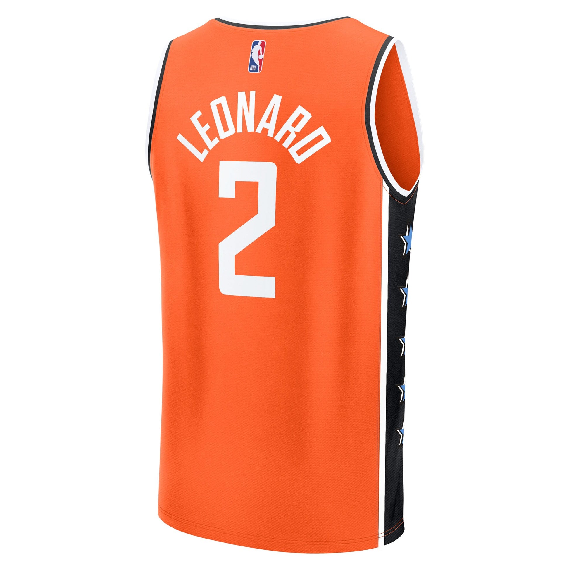 Youth LA Clippers Kawhi Leonard Fanatics Orange 2025/26 City Edition Fast Break Jersey
