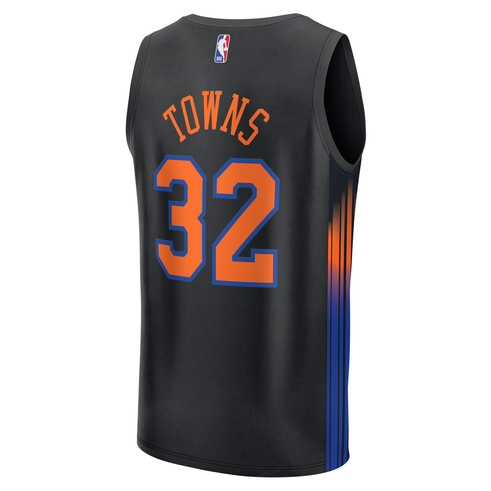 Youth New York Knicks Karl-Anthony Towns Fanatics Black Fast Break Jersey - Statement Edition
