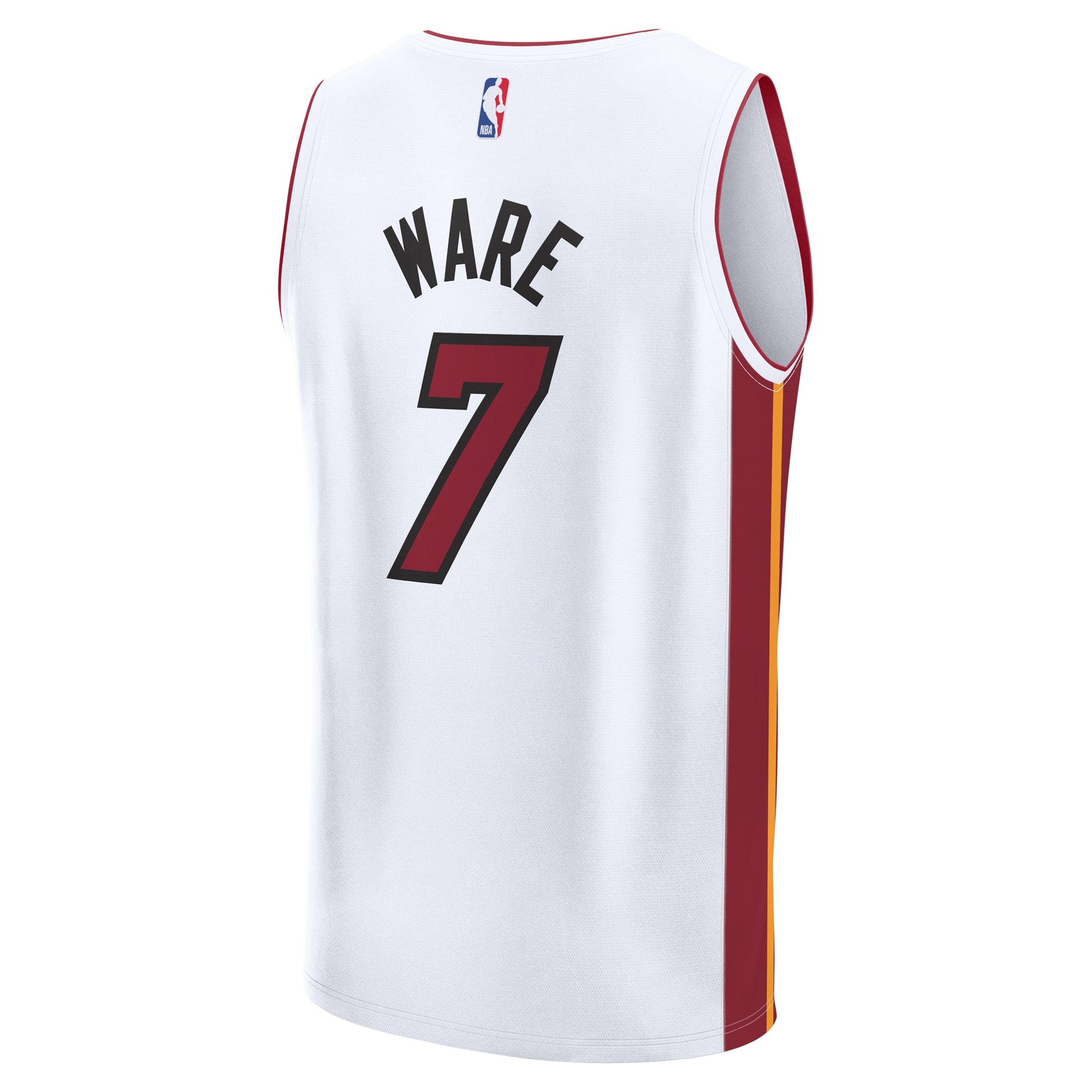 Youth Miami Heat Kel'el Ware Fanatics White Fast Break Replica Player Jersey - Association Edition
