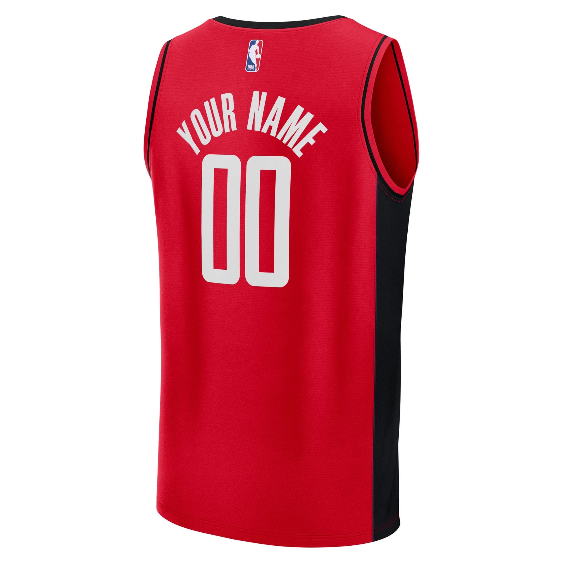 Men's Houston Rockets Fanatics Red Fast Break Custom Jersey - Icon Edition