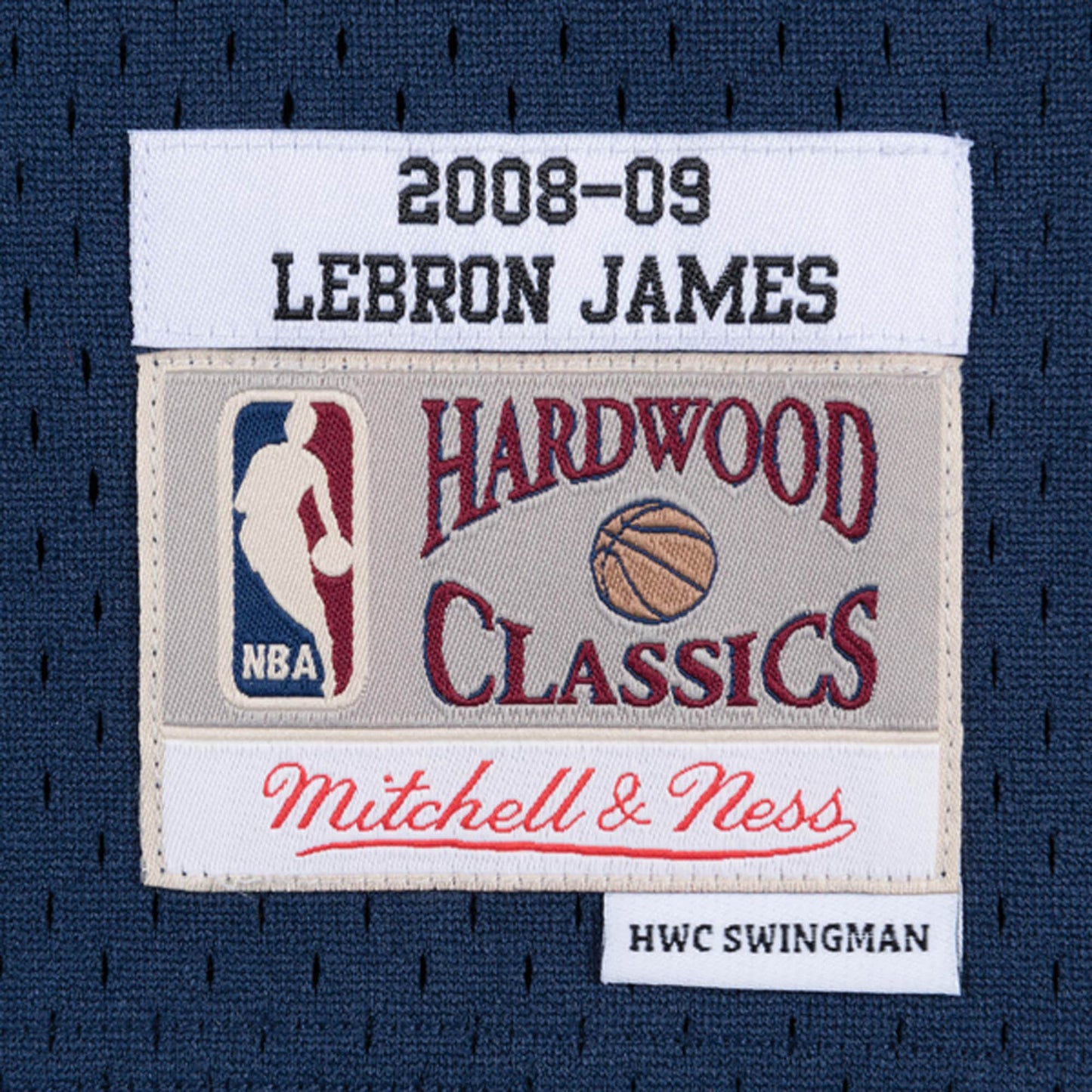 Men's Cleveland Cavaliers LeBron James Mitchell & Ness Navy Hardwood Classics Swingman Jersey