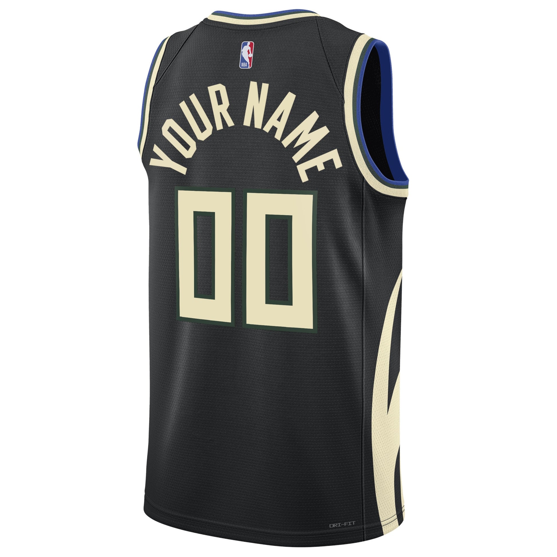Unisex Milwaukee Bucks Jordan Brand Black 2022/23 Swingman Custom Jersey - Statement Edition