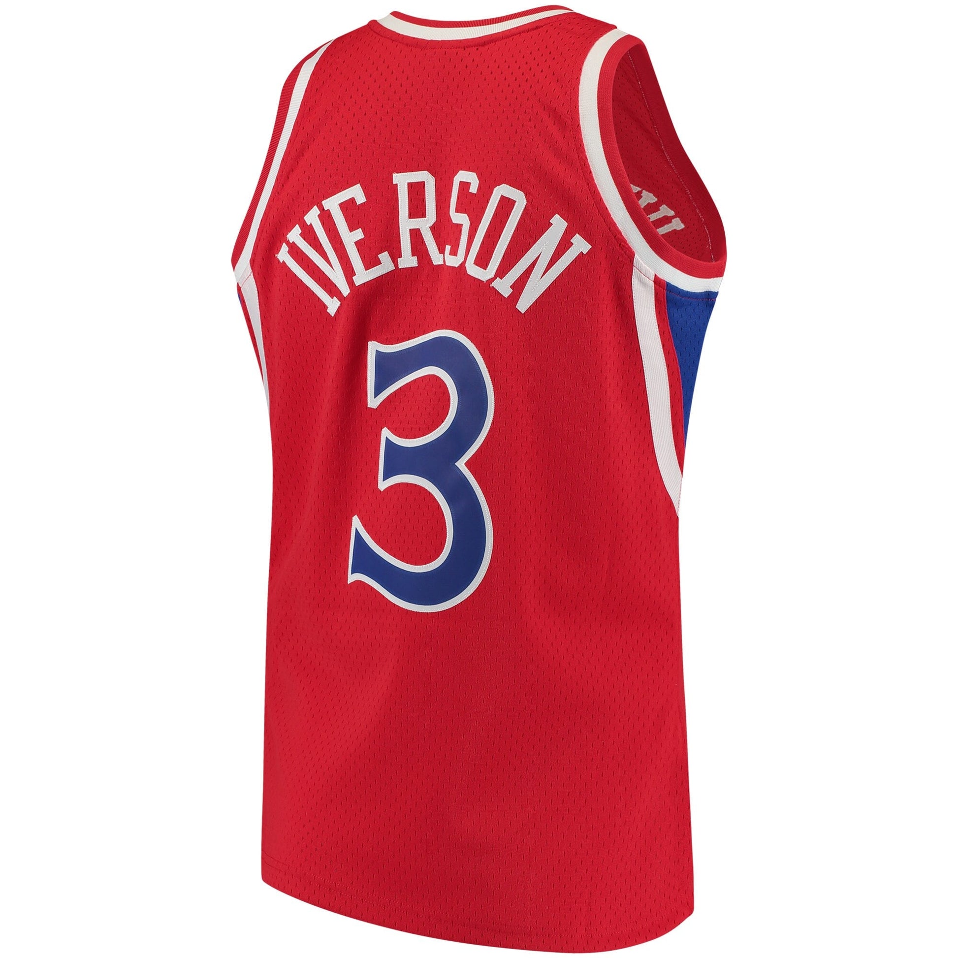 Men's Philadelphia 76ers Allen Iverson Mitchell & Ness Red 1996/97 Hardwood Classics Authentic Jersey