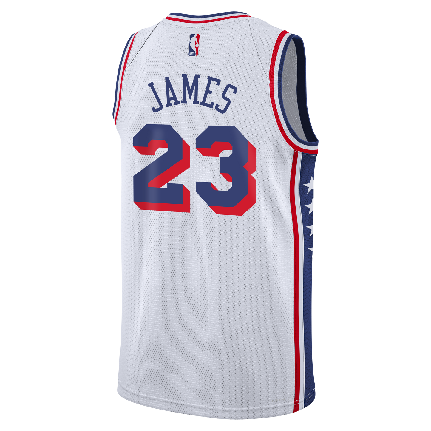 Youth Philadelphia 76ers LeBron James Nike White Swingman Jersey - Association Edition