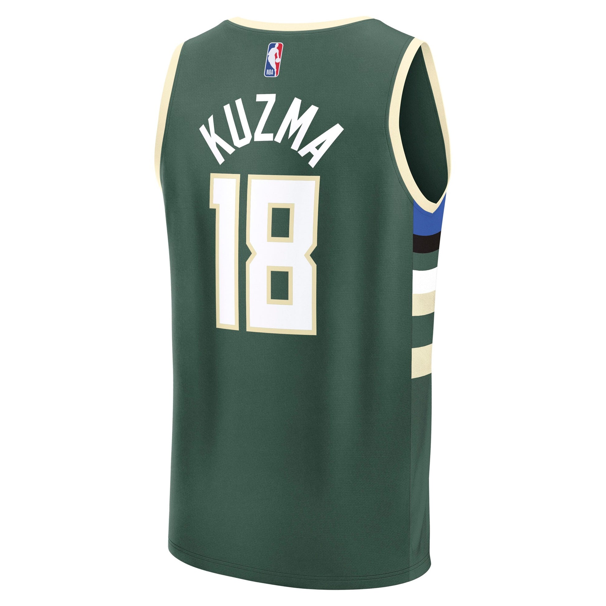 Men's Milwaukee Bucks Kyle Kuzma Fanatics Hunter Green Fast Break Replica Player Jersey - Icon Edition