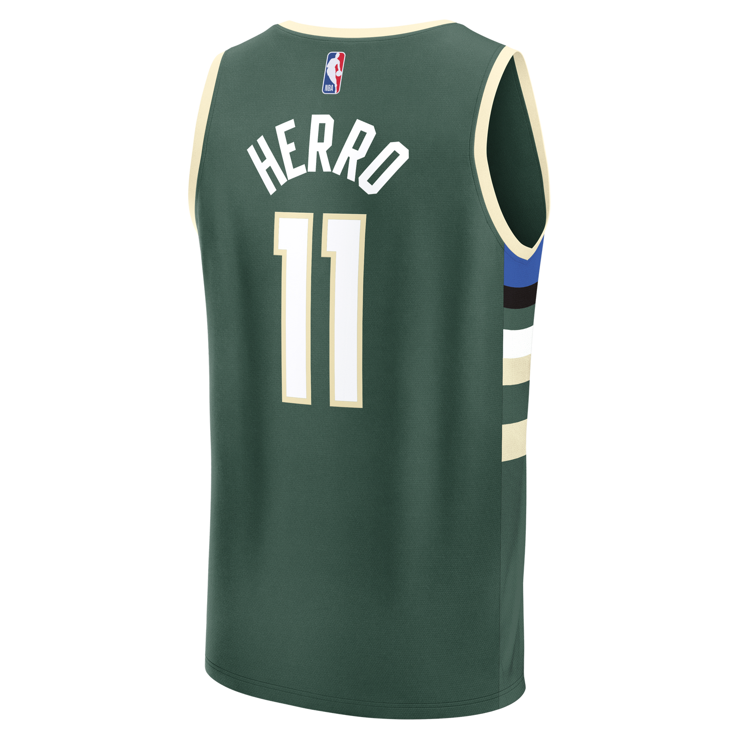 Men's Milwaukee Bucks Tyler Herro Fanatics Hunter Green Fast Break Replica Jersey - Icon Edition