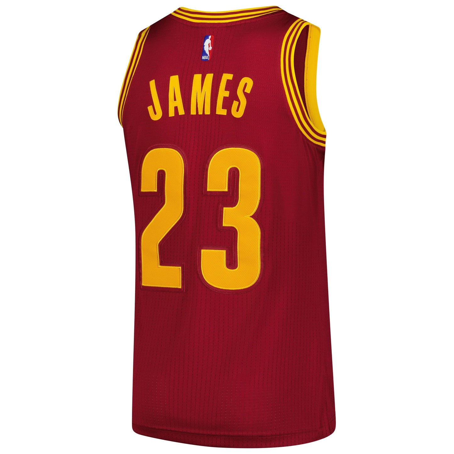 Men's Cleveland Cavaliers LeBron James Mitchell & Ness Wine Hardwood Classics 2015/16 Authentic Jersey