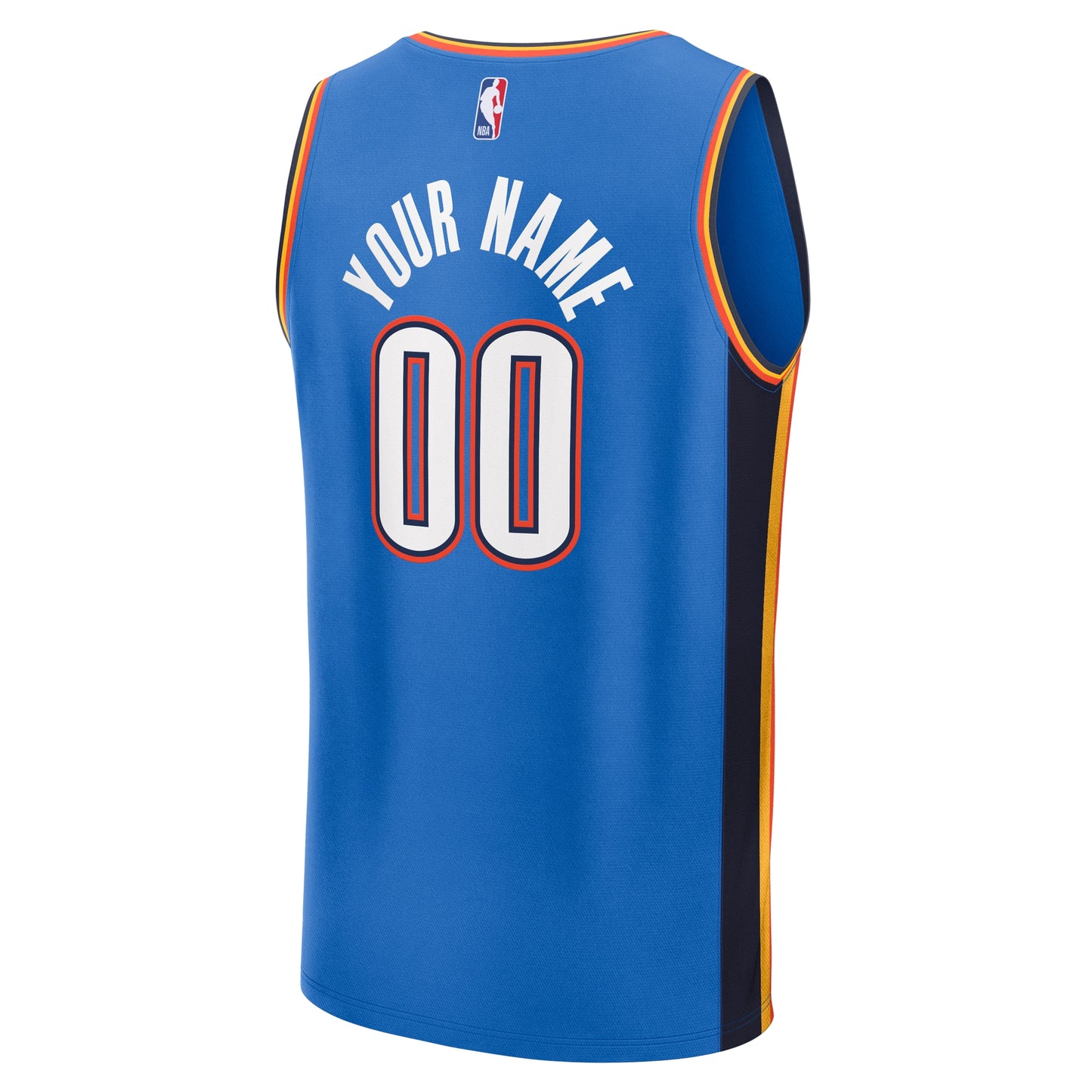 Youth Oklahoma City Thunder Fanatics Blue Fast Break Custom Replica Jersey - Icon Edition
