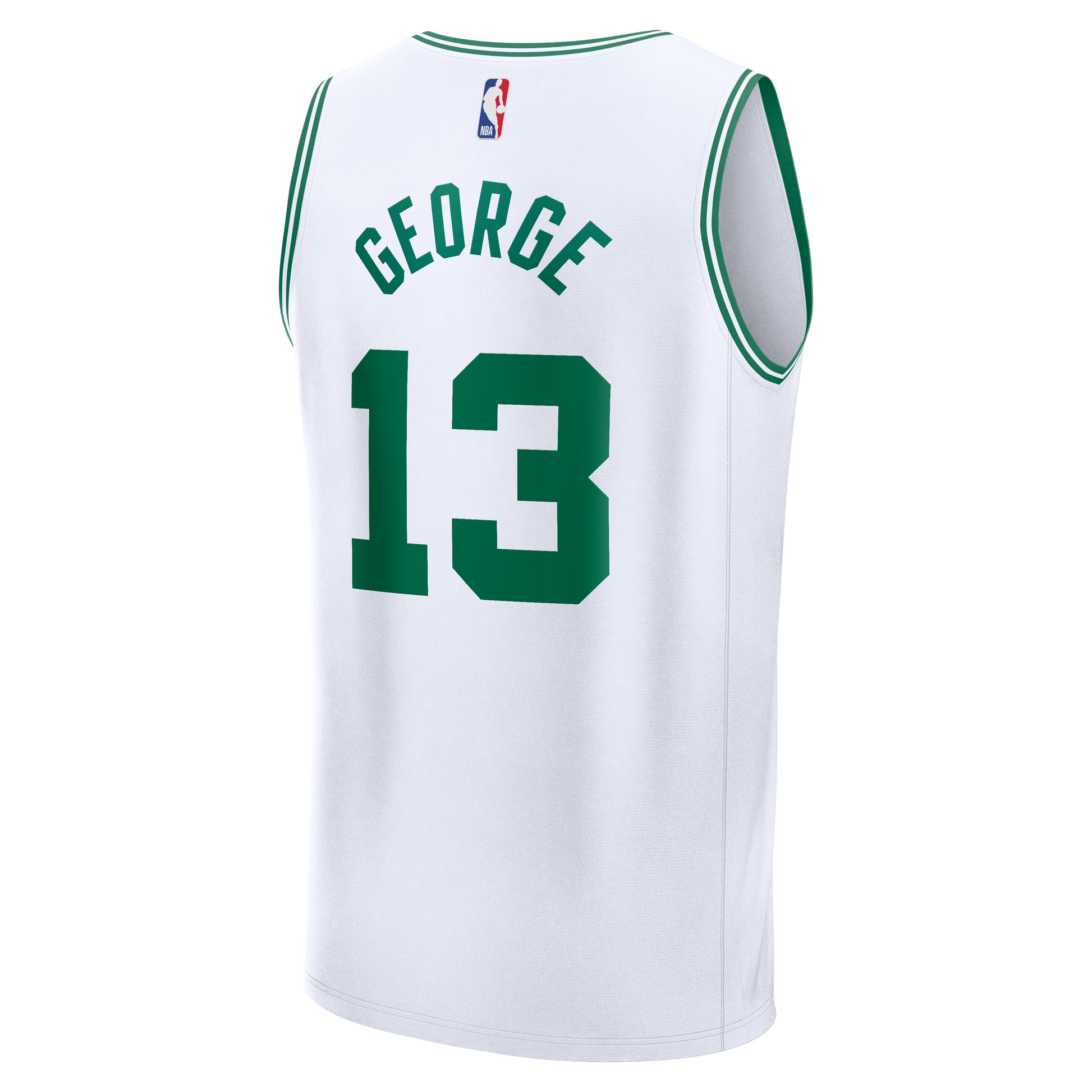 Men's Boston Celtics Paul George Fanatics White Fast Break Replica Jersey - Association Edition