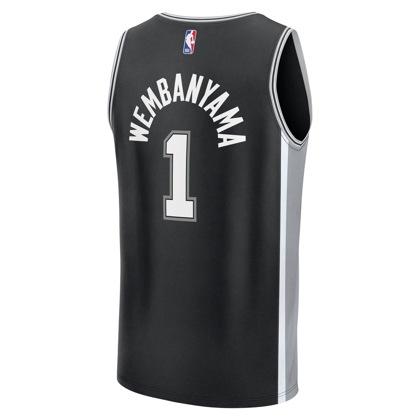 Youth San Antonio Spurs Victor Wembanyama Fanatics Black Fast Break Replica Player Jersey - Icon Edition